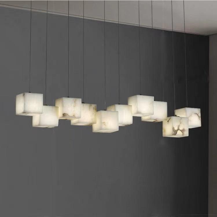Box Line Alabaster Pendant Light