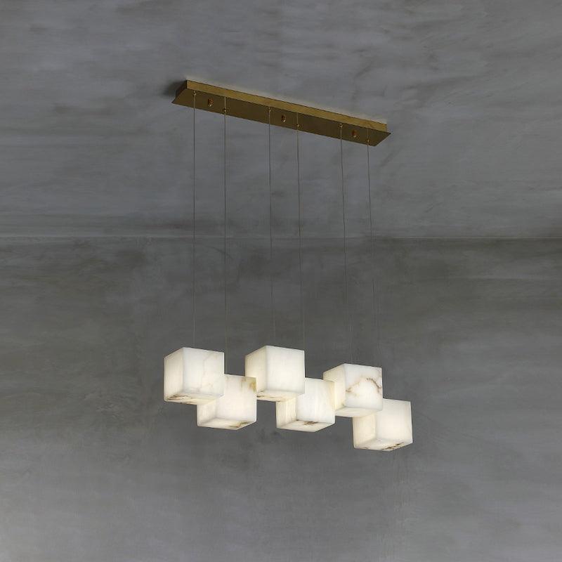Box Line Alabaster Pendant Light