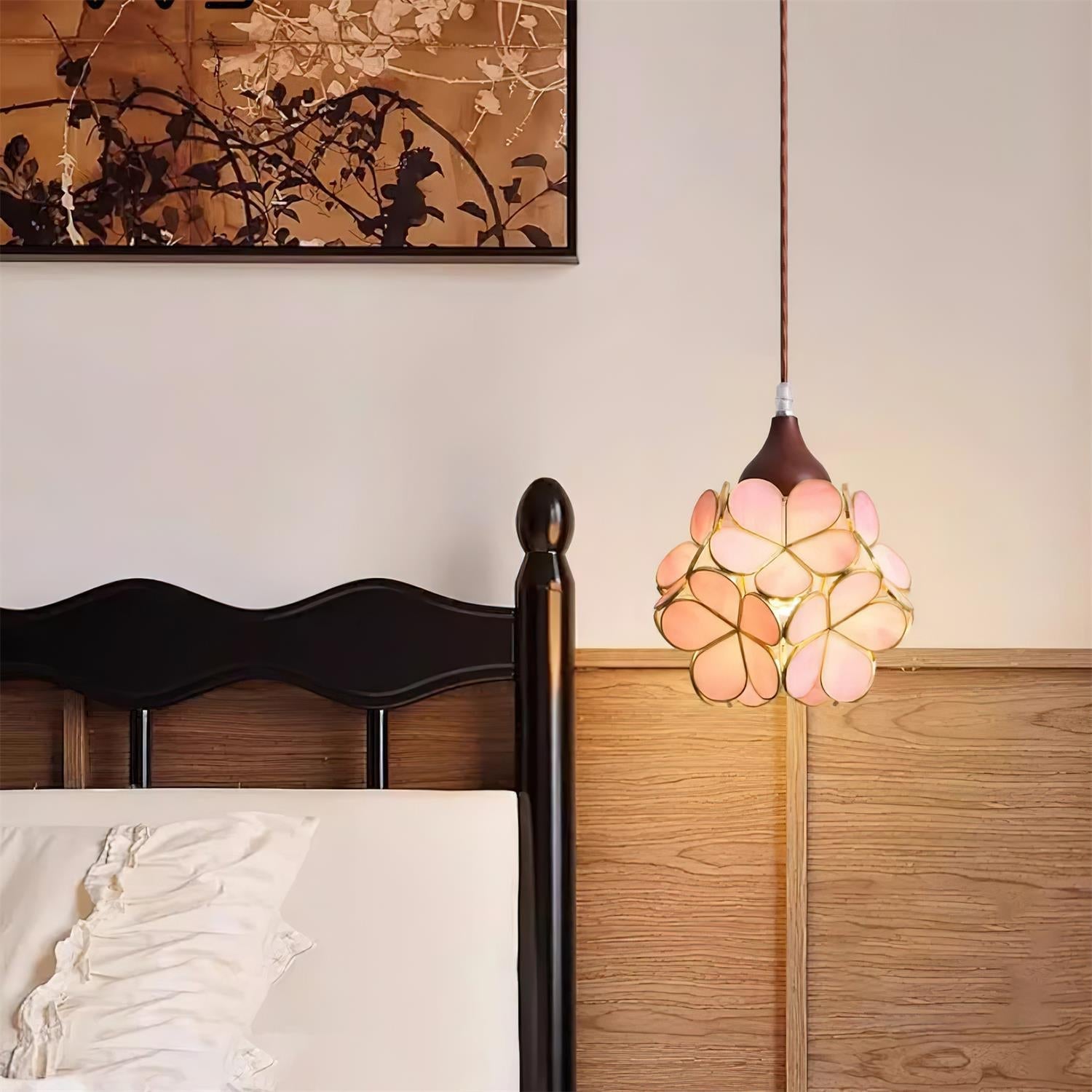 Veravo Flower Wood Design Pendant Light
