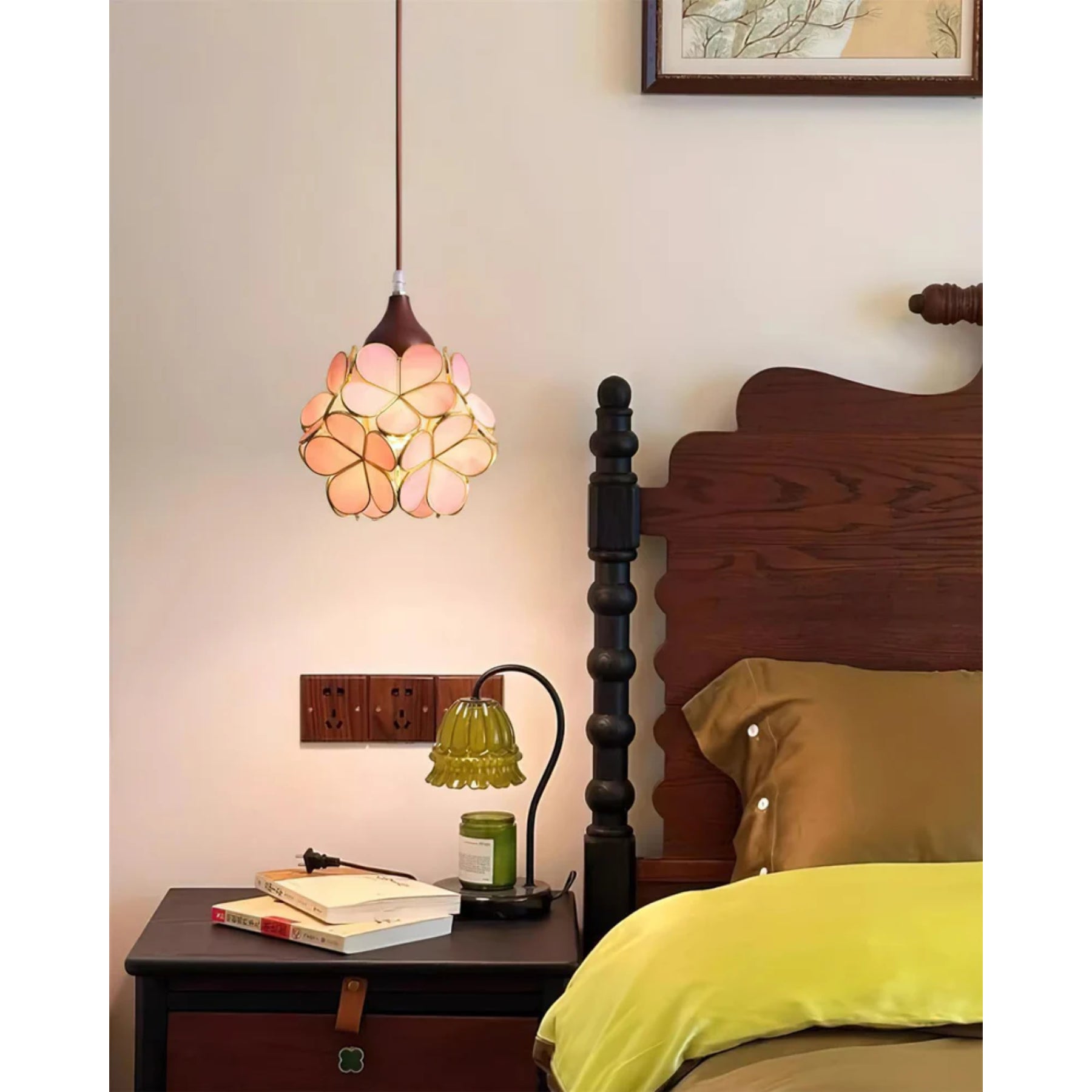 Veravo Flower Wood Design Pendant Light