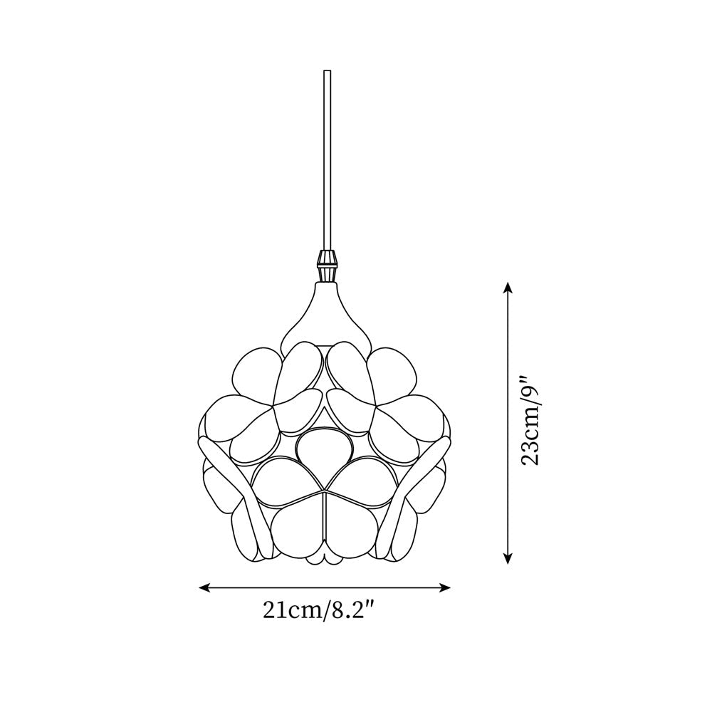 Veravo Flower Wood Design Pendant Light