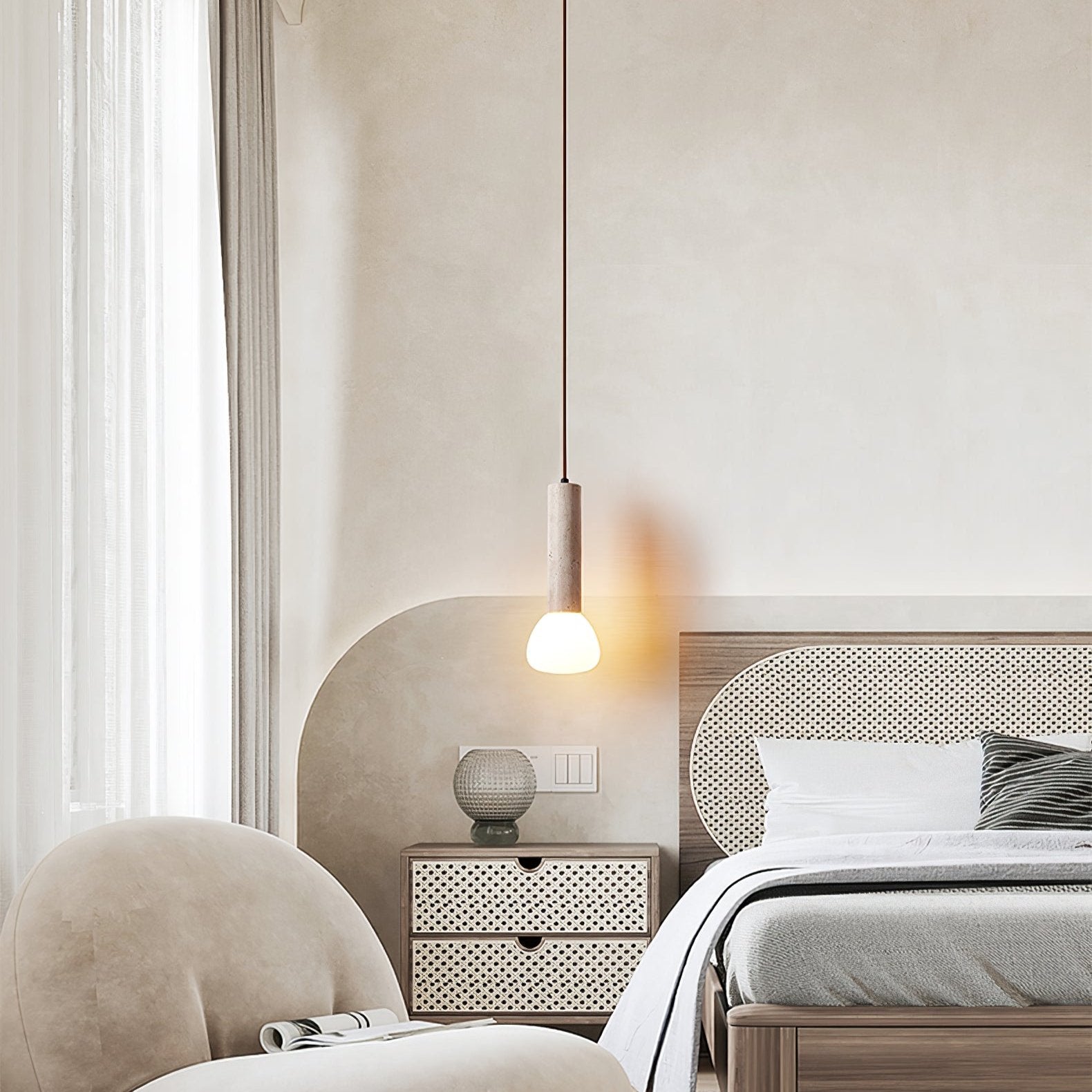 Mysen Natural Stone Pendant Light