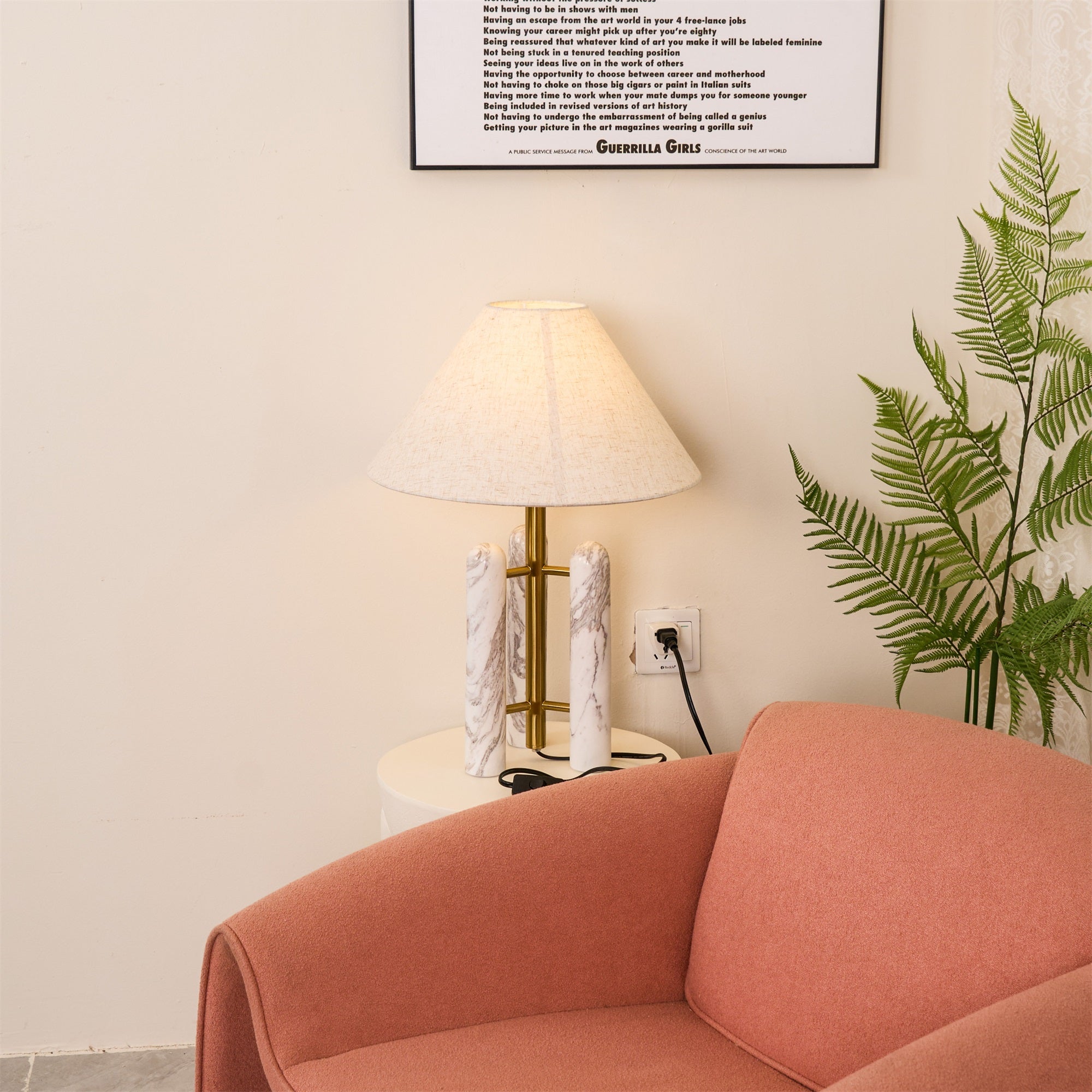 Tripod Marble Table Lamp