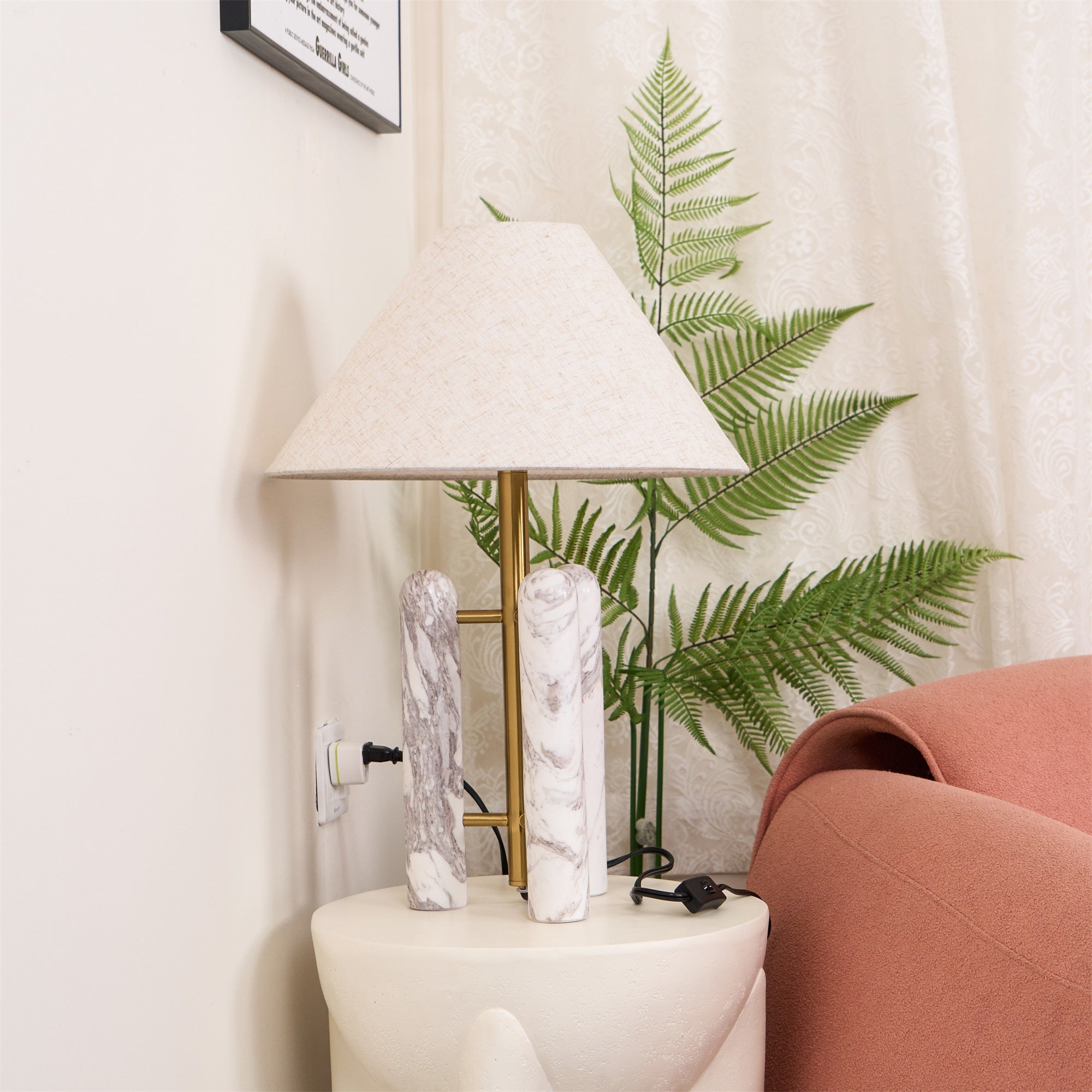 Tripod Marble Table Lamp
