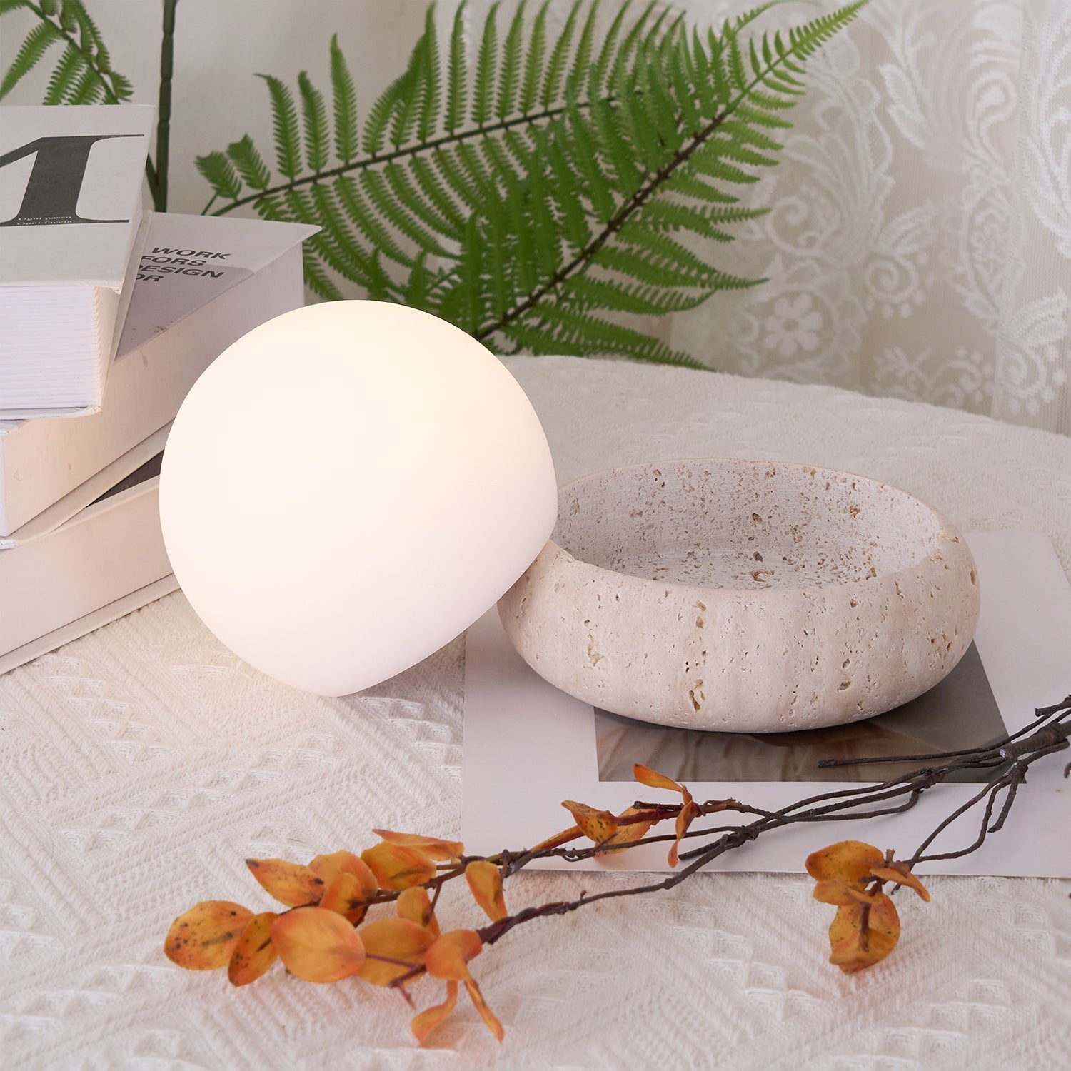 Yureza Travertine Table Lamp