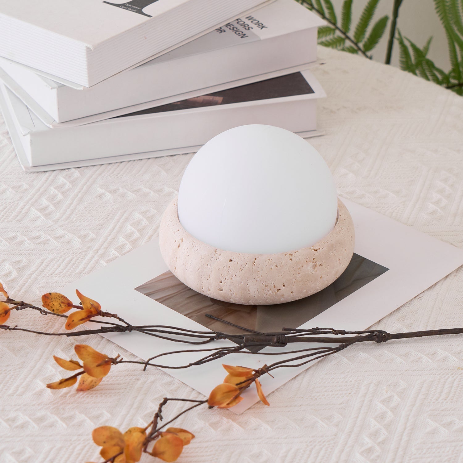Yureza Travertine Table Lamp