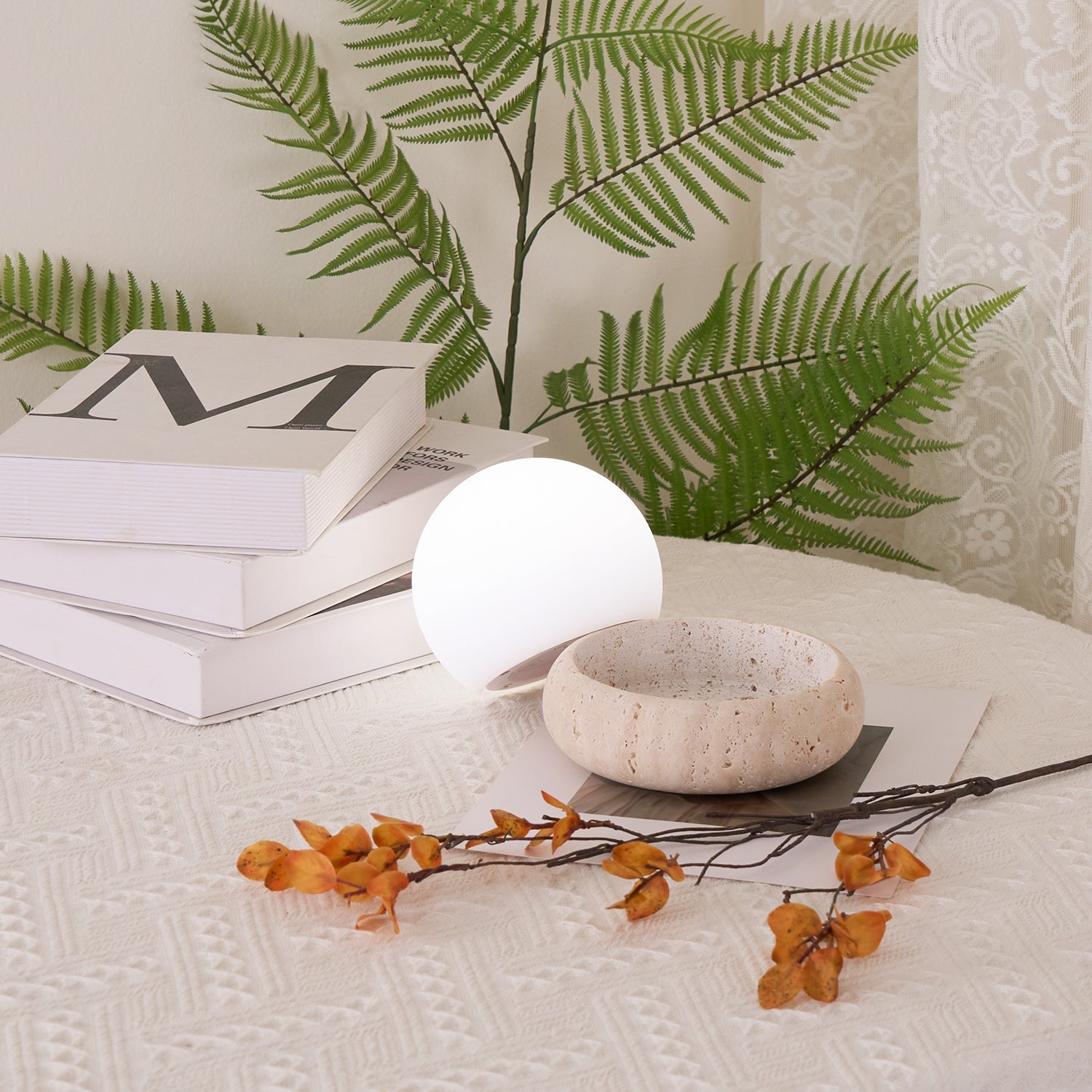 Yureza Travertine Table Lamp