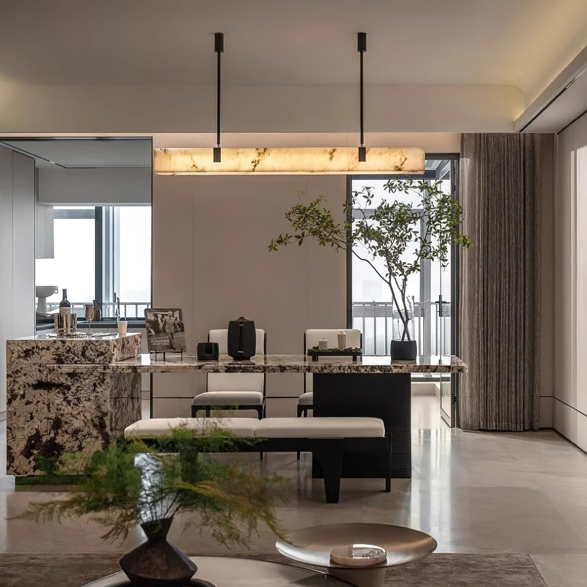 Lindaleal Linear Pendant Light