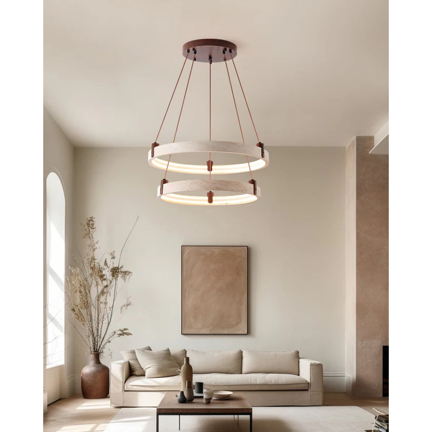 Aluson Natural Stone Pendant Light