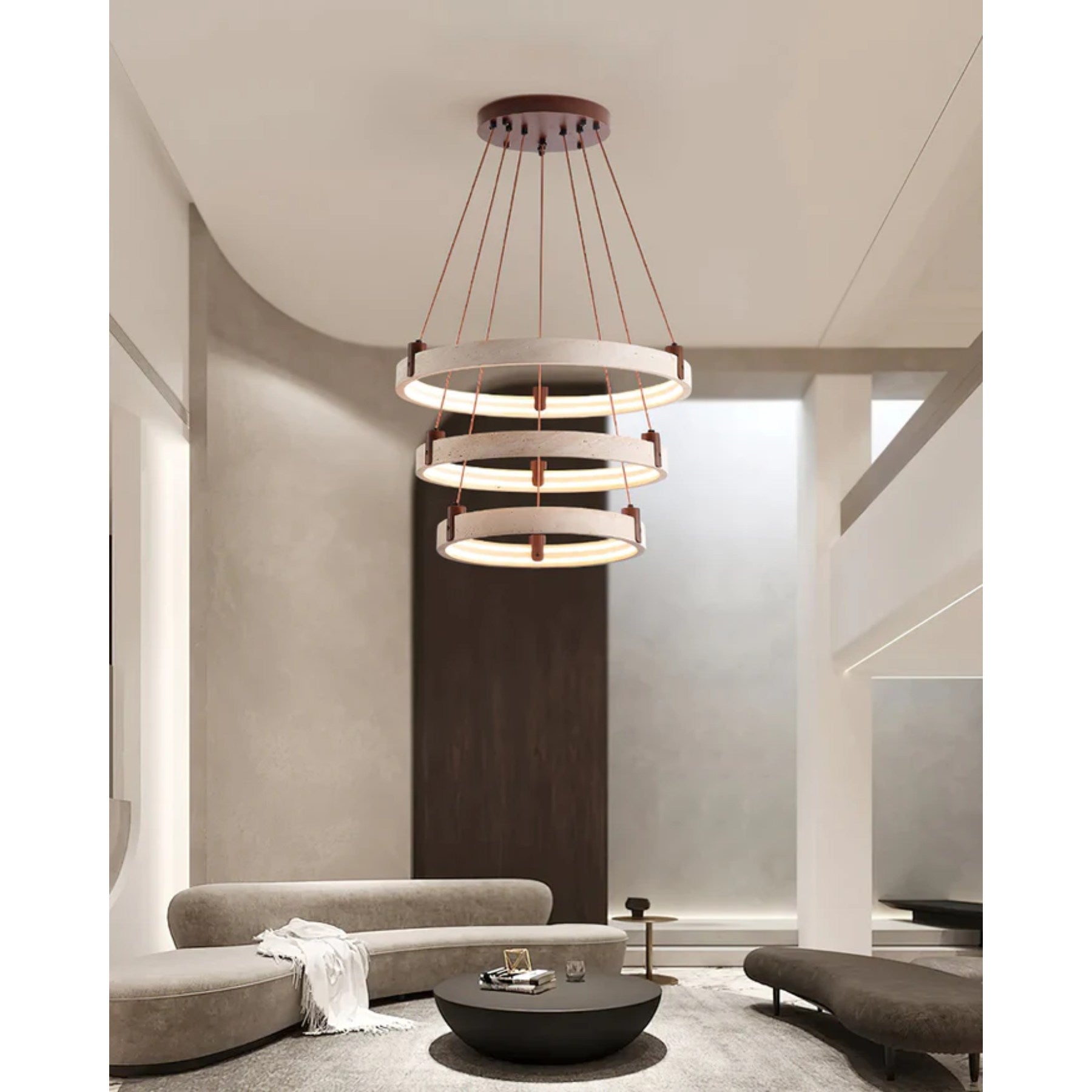 Aluson Natural Stone Pendant Light