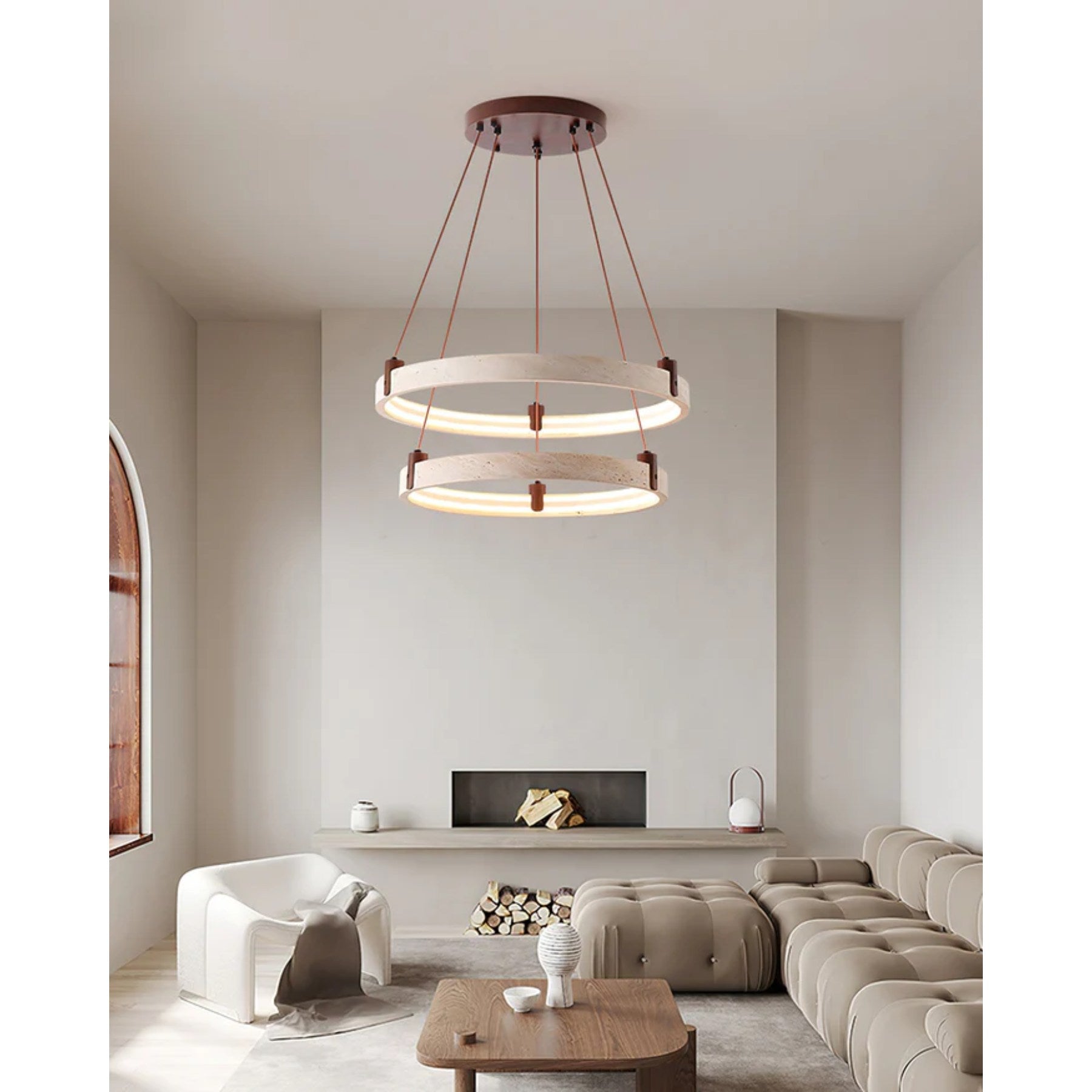 Aluson Natural Stone Pendant Light