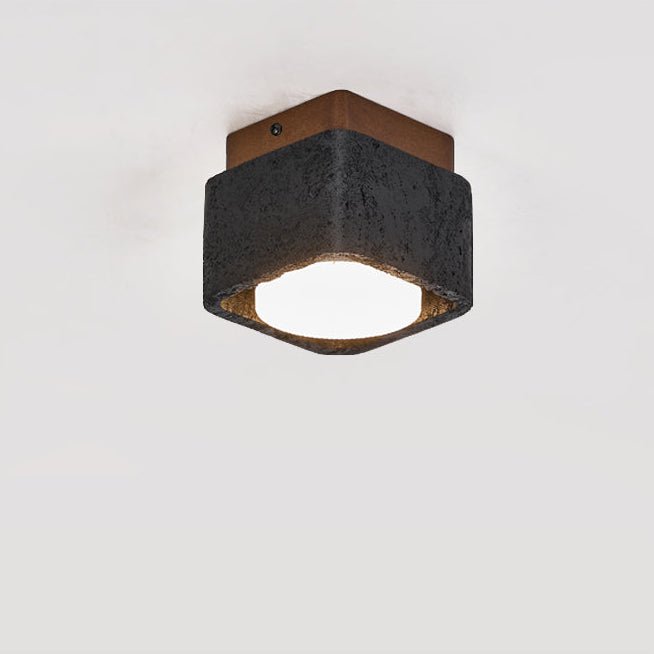 Kole Square Travertine Ceiling Light