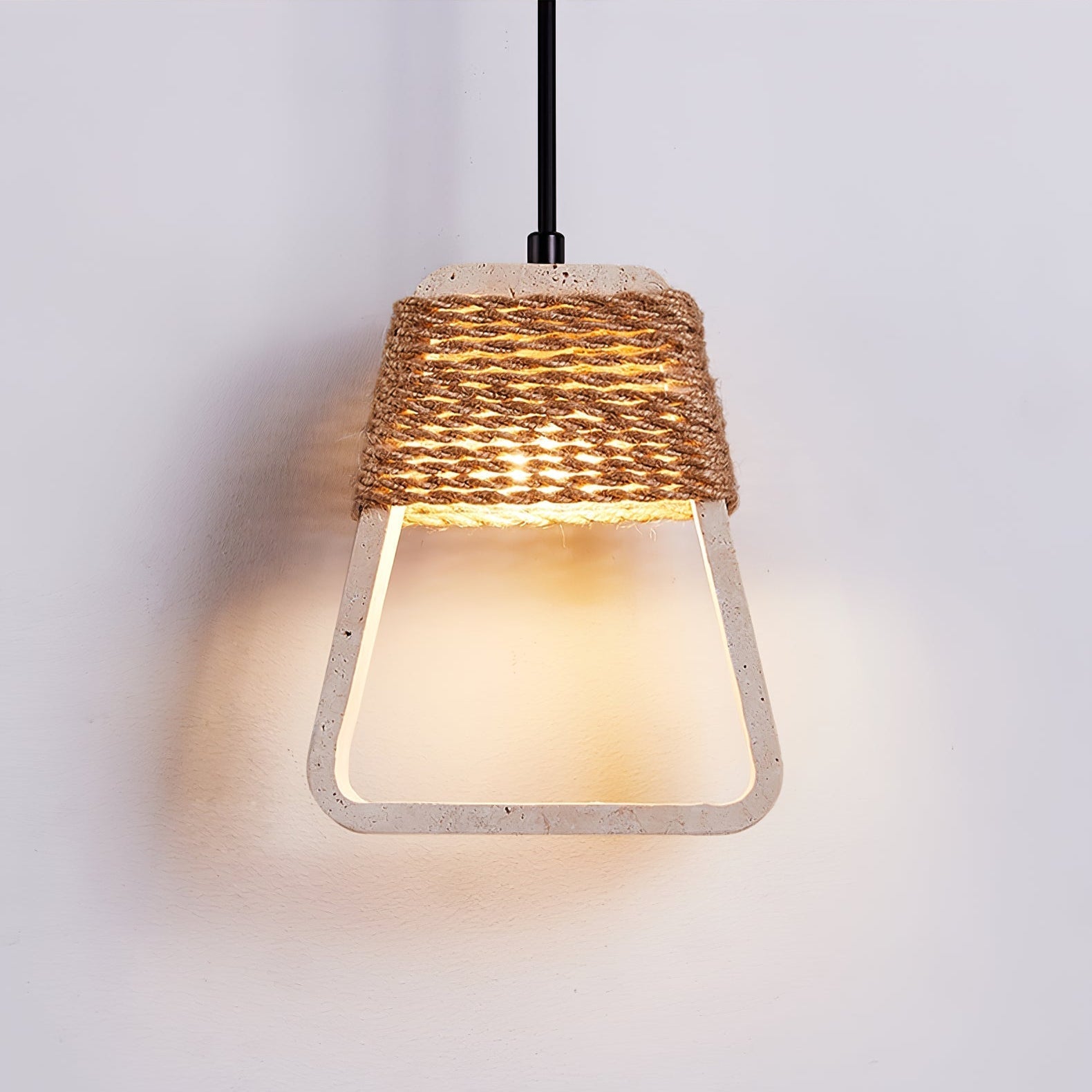 Monas Natural Stone Pendant Light