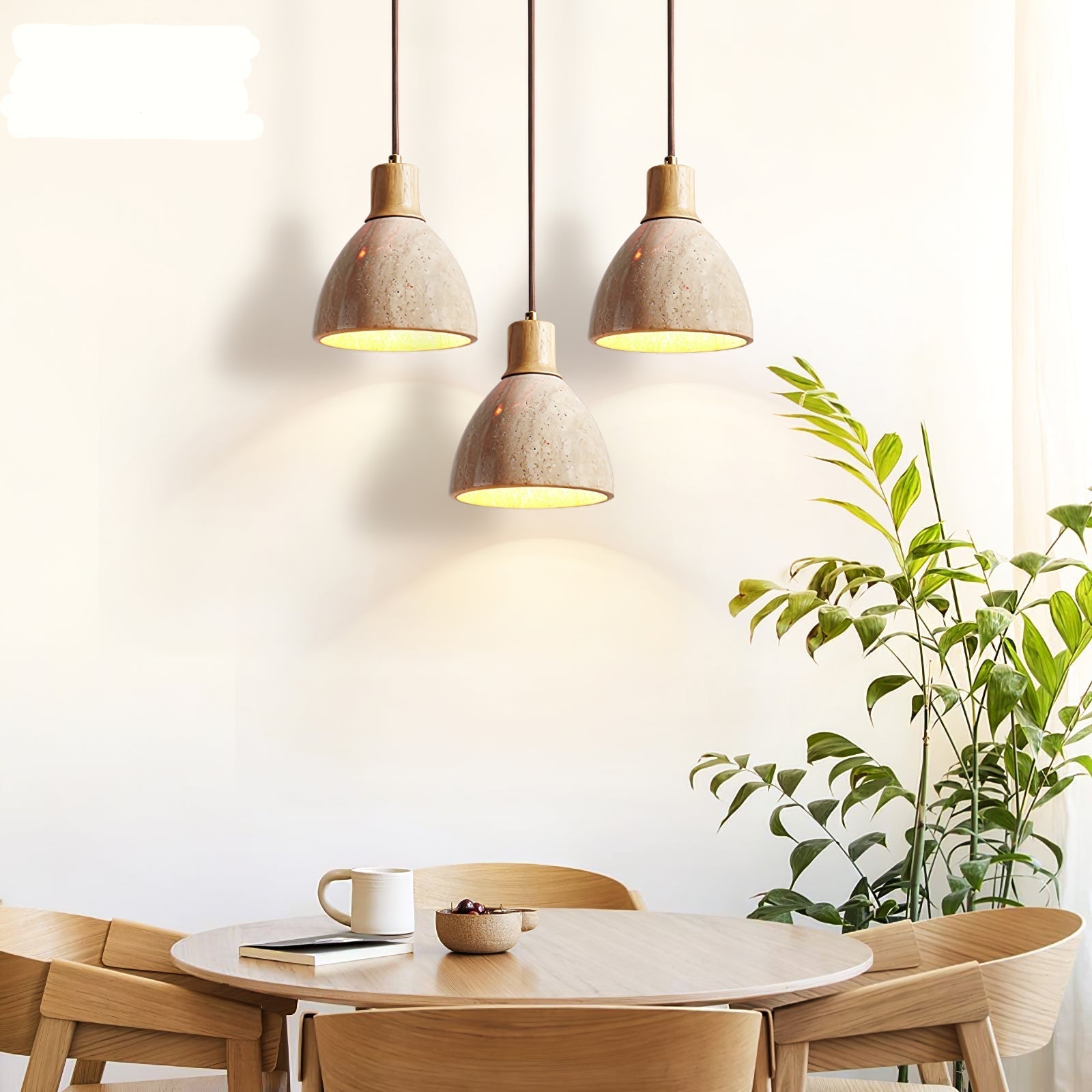 Mosha Travertine Pendant Light