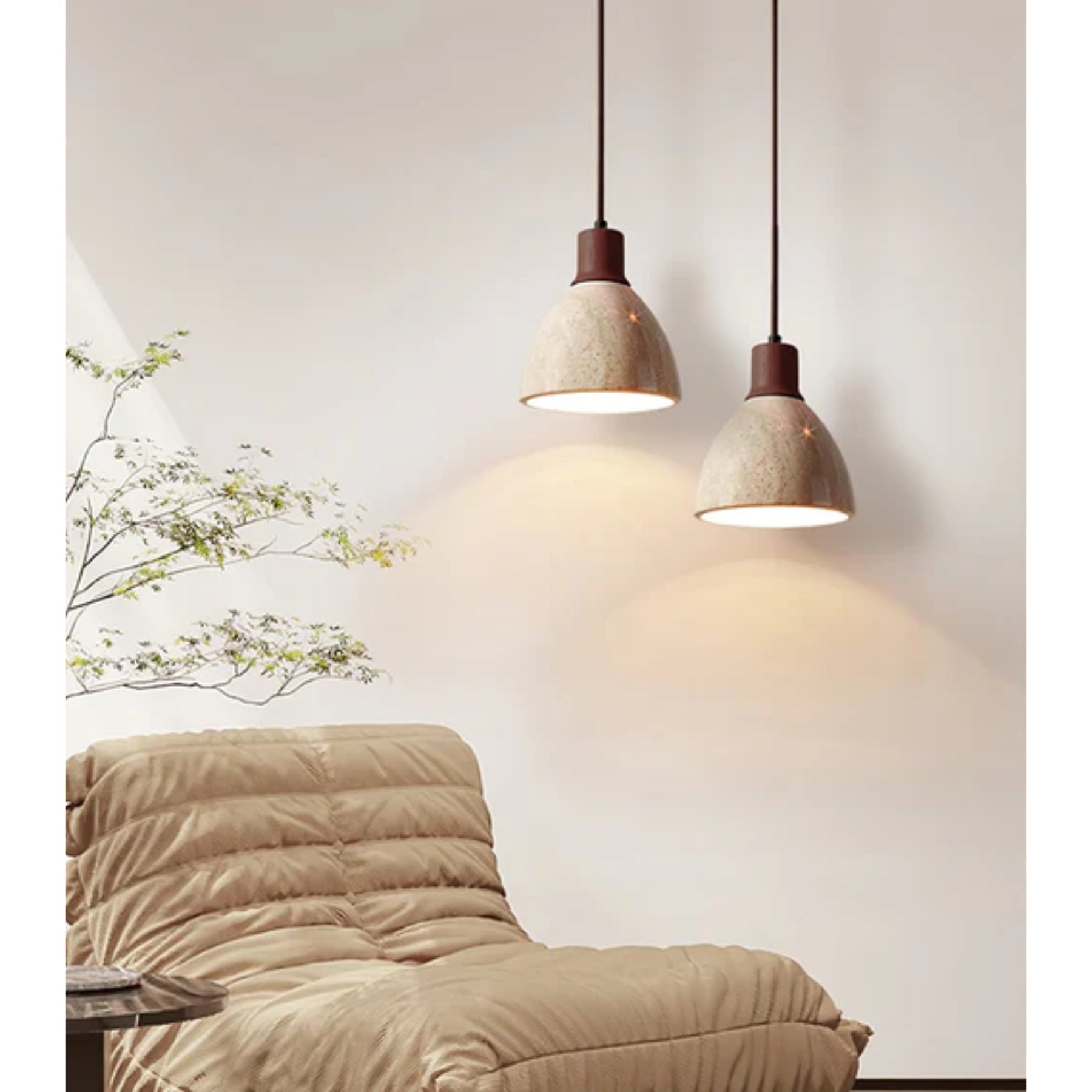Mivo Natural Stone Pendant Light