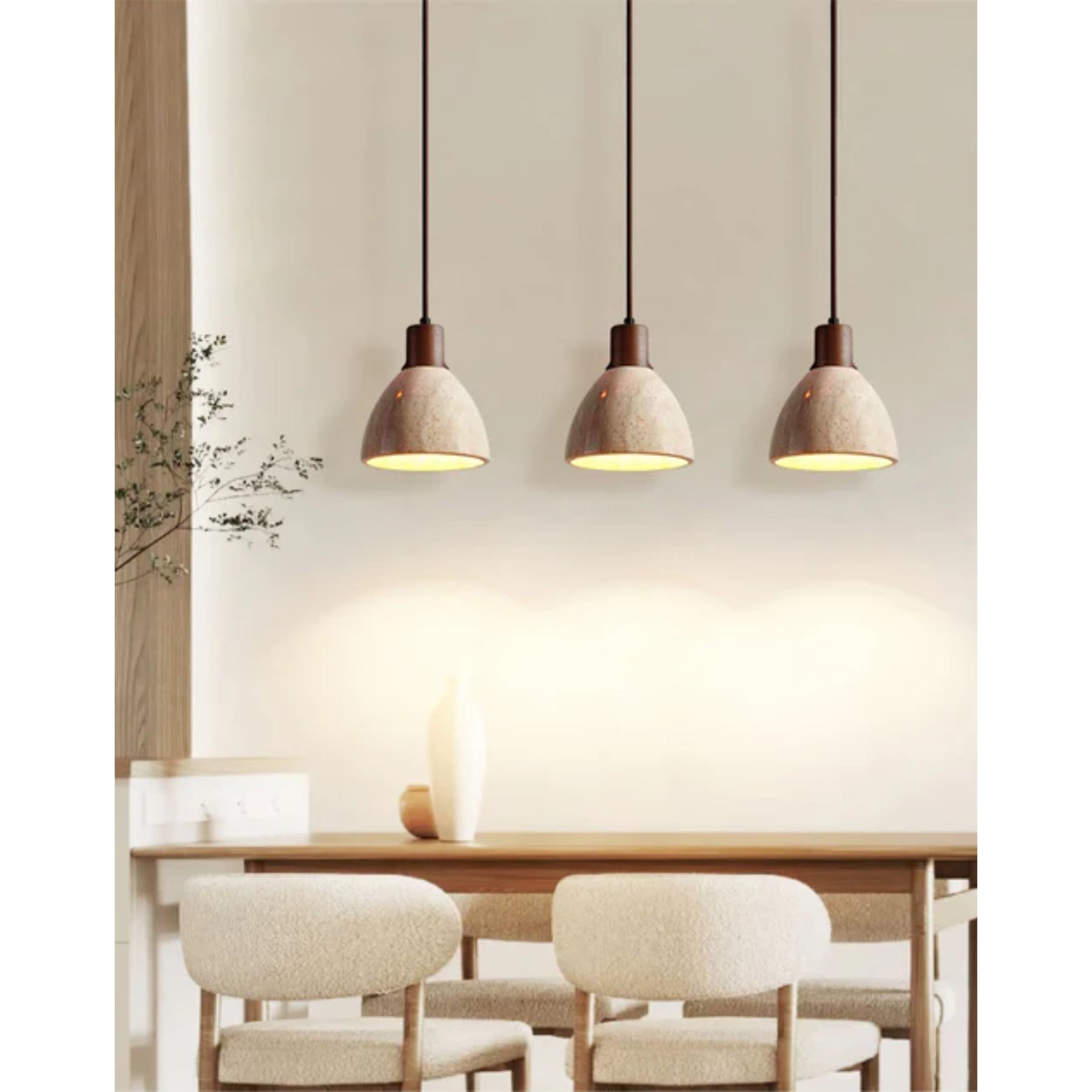 Mivo Natural Stone Pendant Light