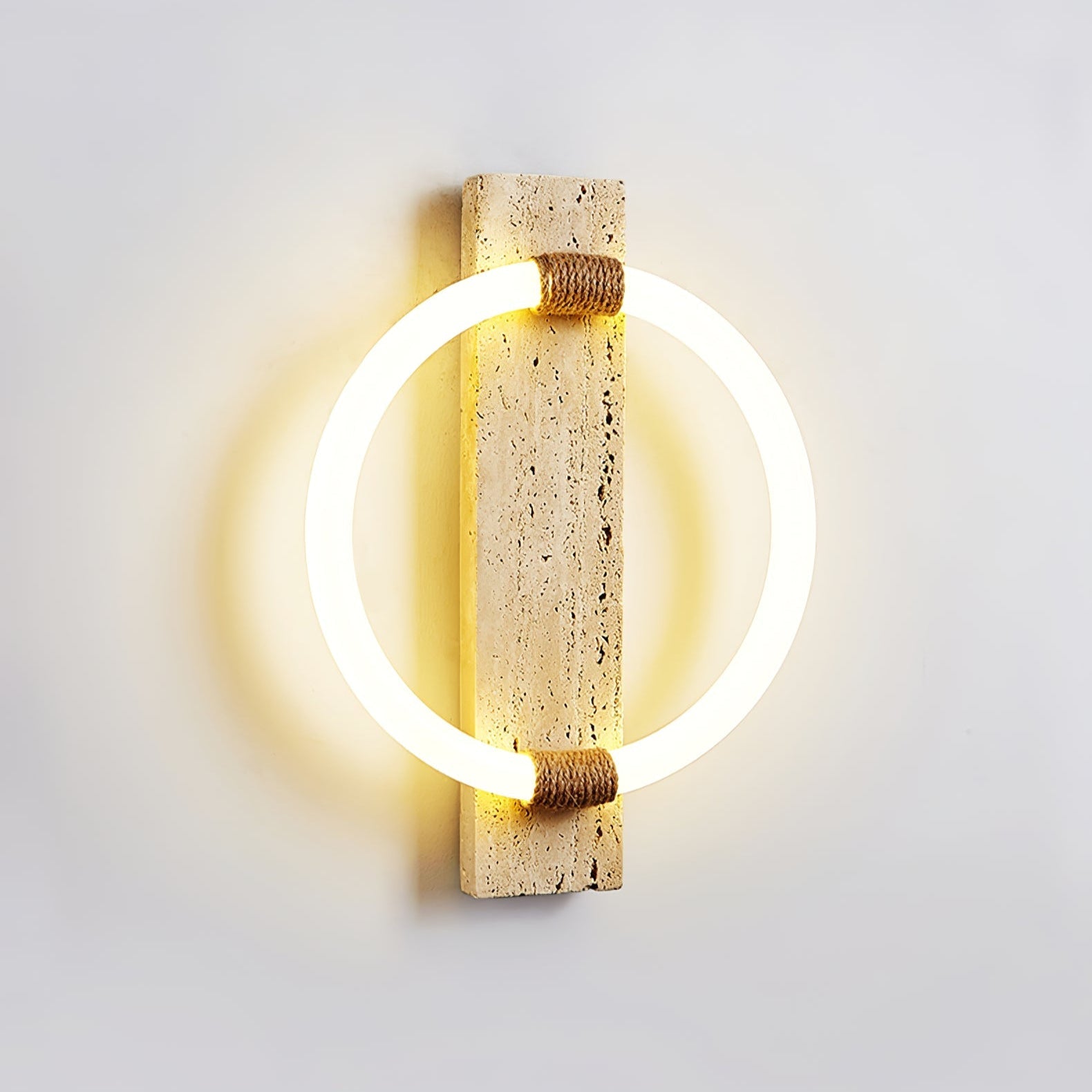 Nys Ring Design Natural Stone Wall Light