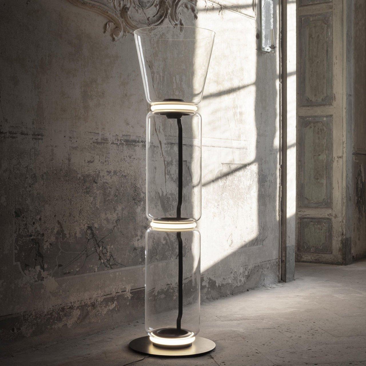 Teyylino Cylindrical Glass Floor Lamp
