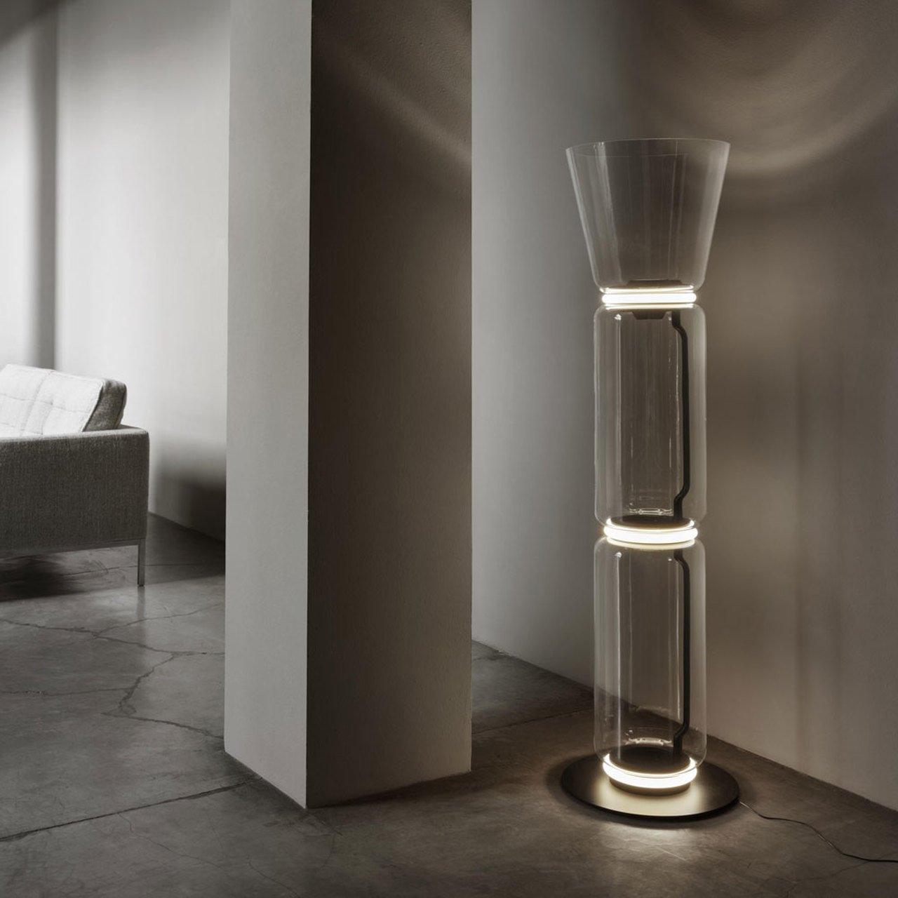 Teyylino Cylindrical Glass Floor Lamp