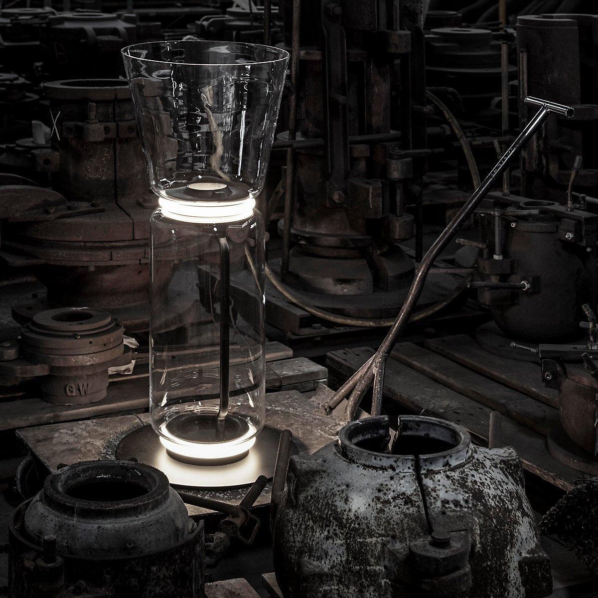Teyylino Cylindrical Glass Floor Lamp