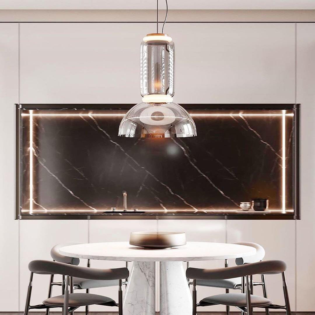 Teyylino Cylindrical Glass Pendant Light