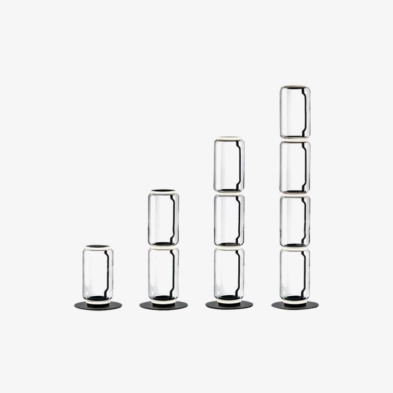 Teyylino Cylindrical Glass Floor Lamp