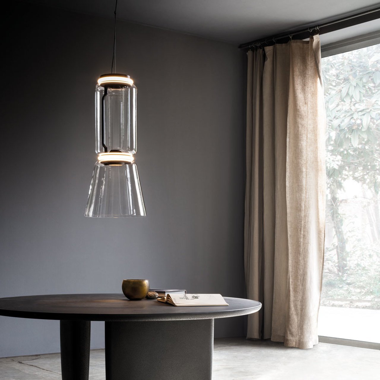 Teyylino Cylindrical Glass Pendant Light