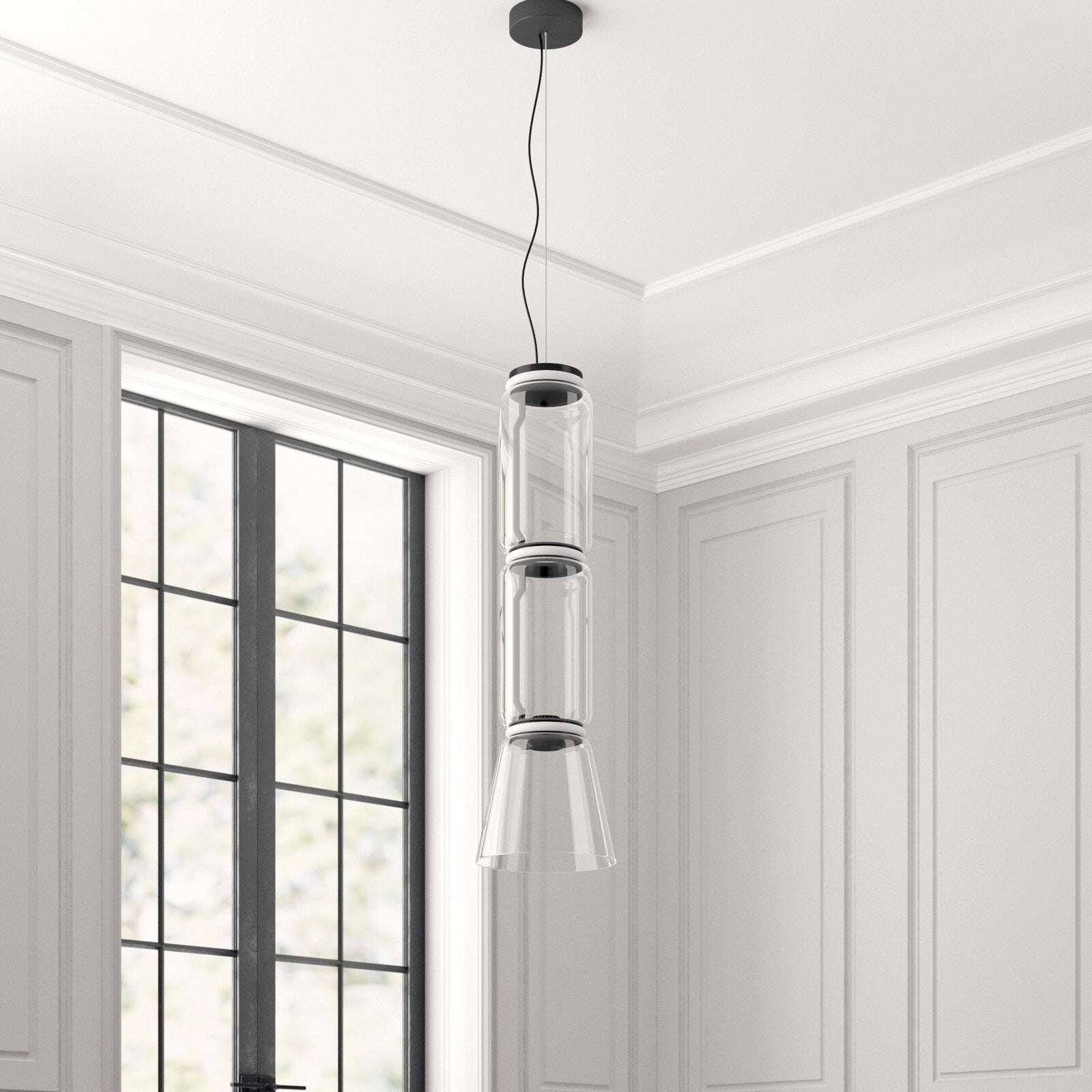 Teyylino Cylindrical Glass Pendant Light