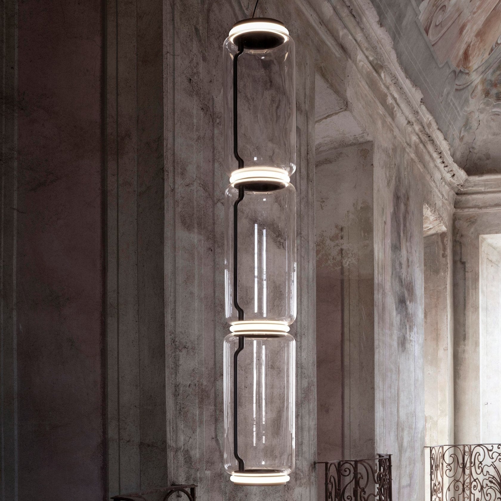 Teyylino Cylindrical Glass Pendant Light