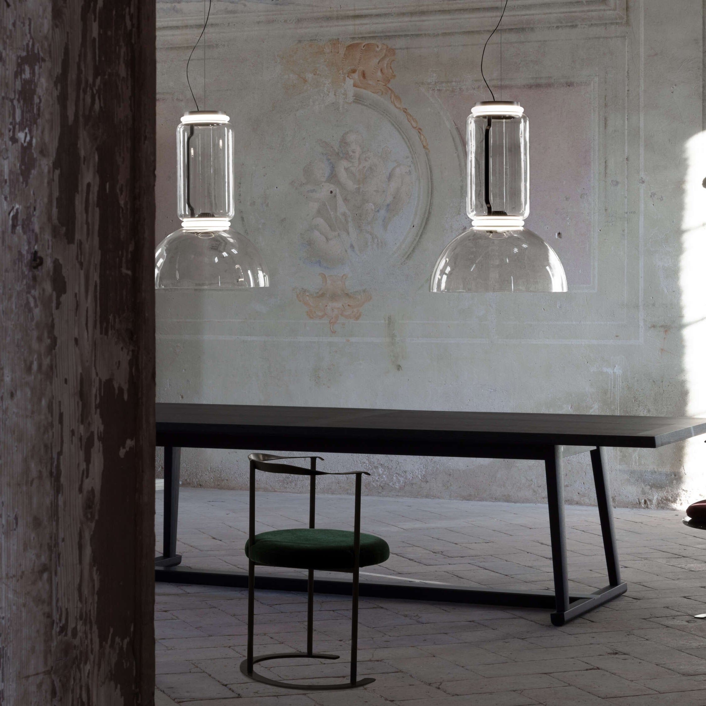Teyylino Cylindrical Glass Pendant Light