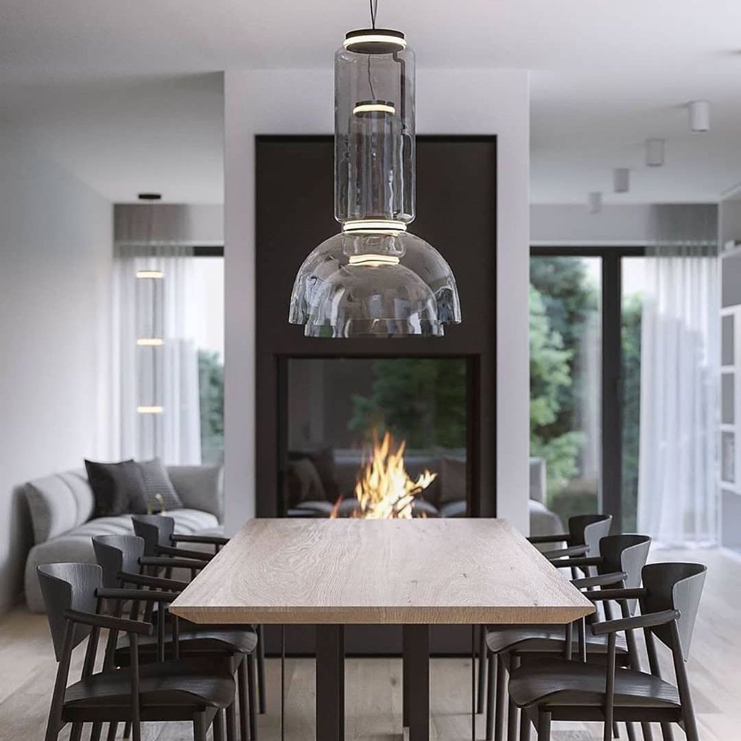 Teyylino Cylindrical Glass Pendant Light