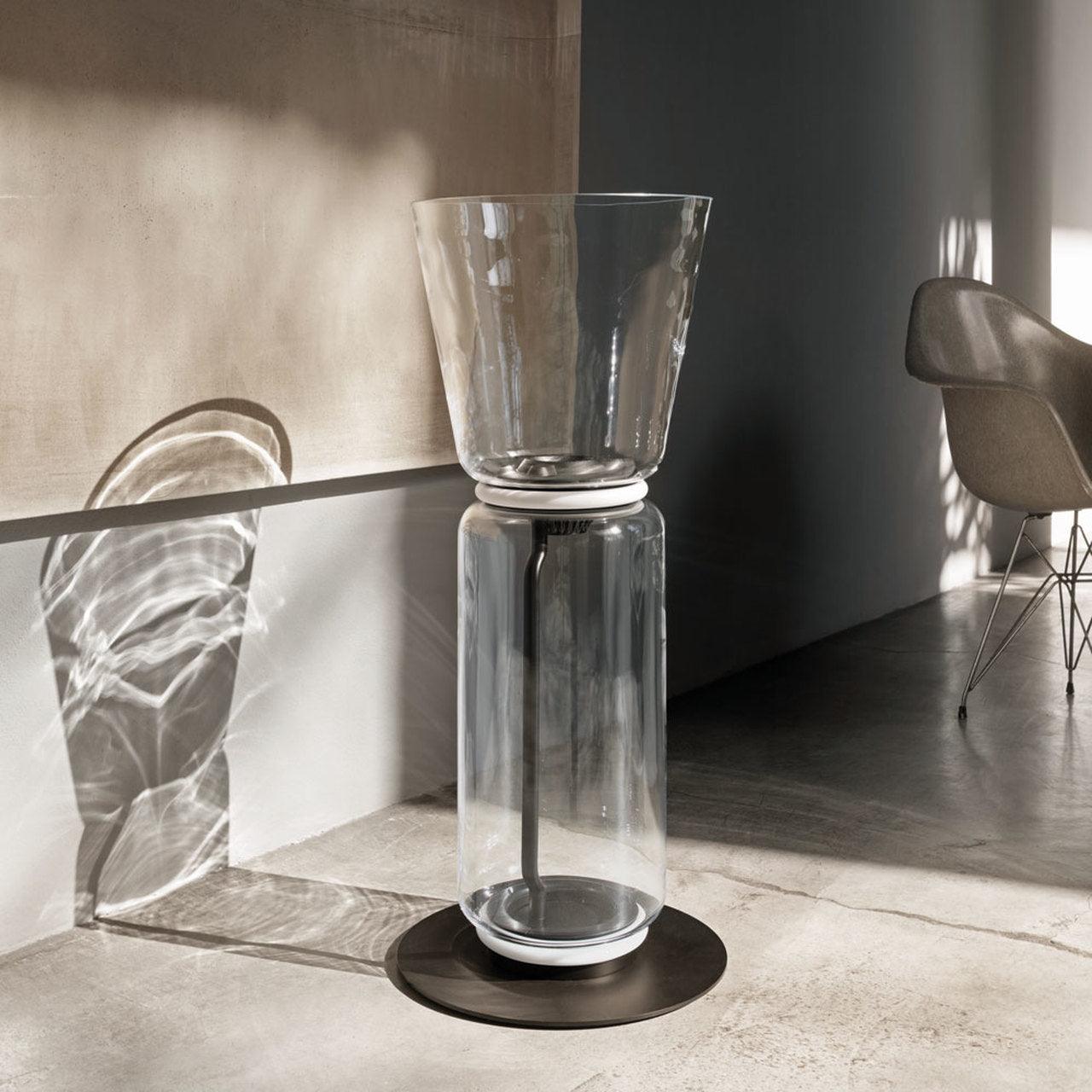 Teyylino Cylindrical Glass Floor Lamp