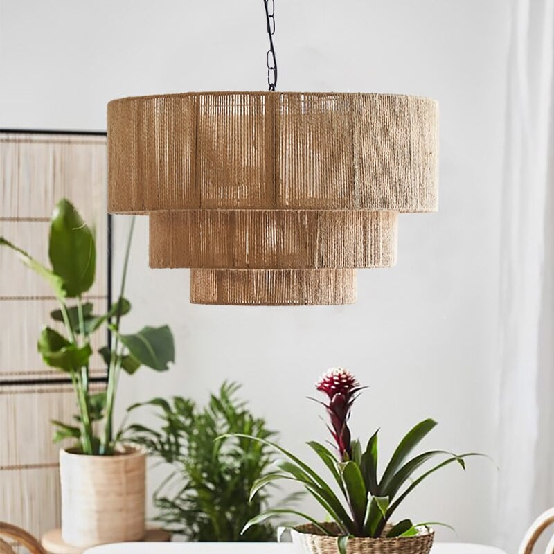 Taverno Hemp Rope Boho Pendant Light