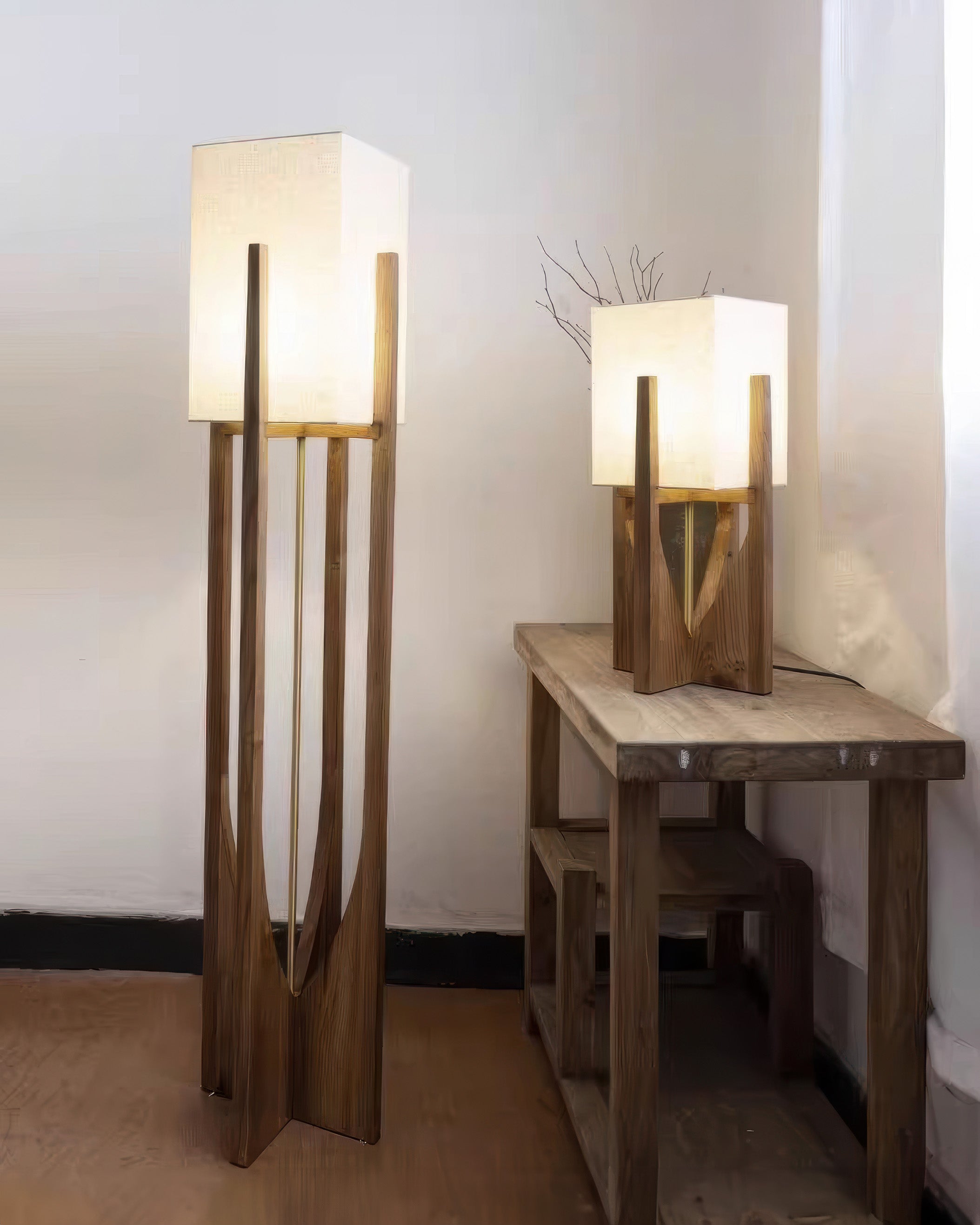 Velin Japanese Style Floor Lamp