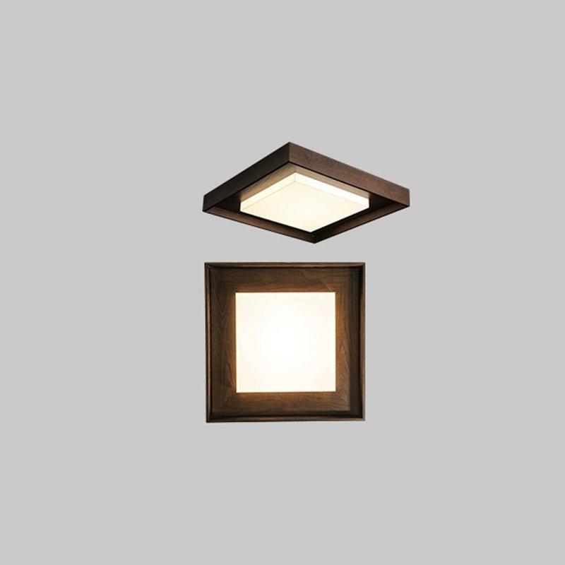 Konise Wood Frame Japandi Ceiling Light