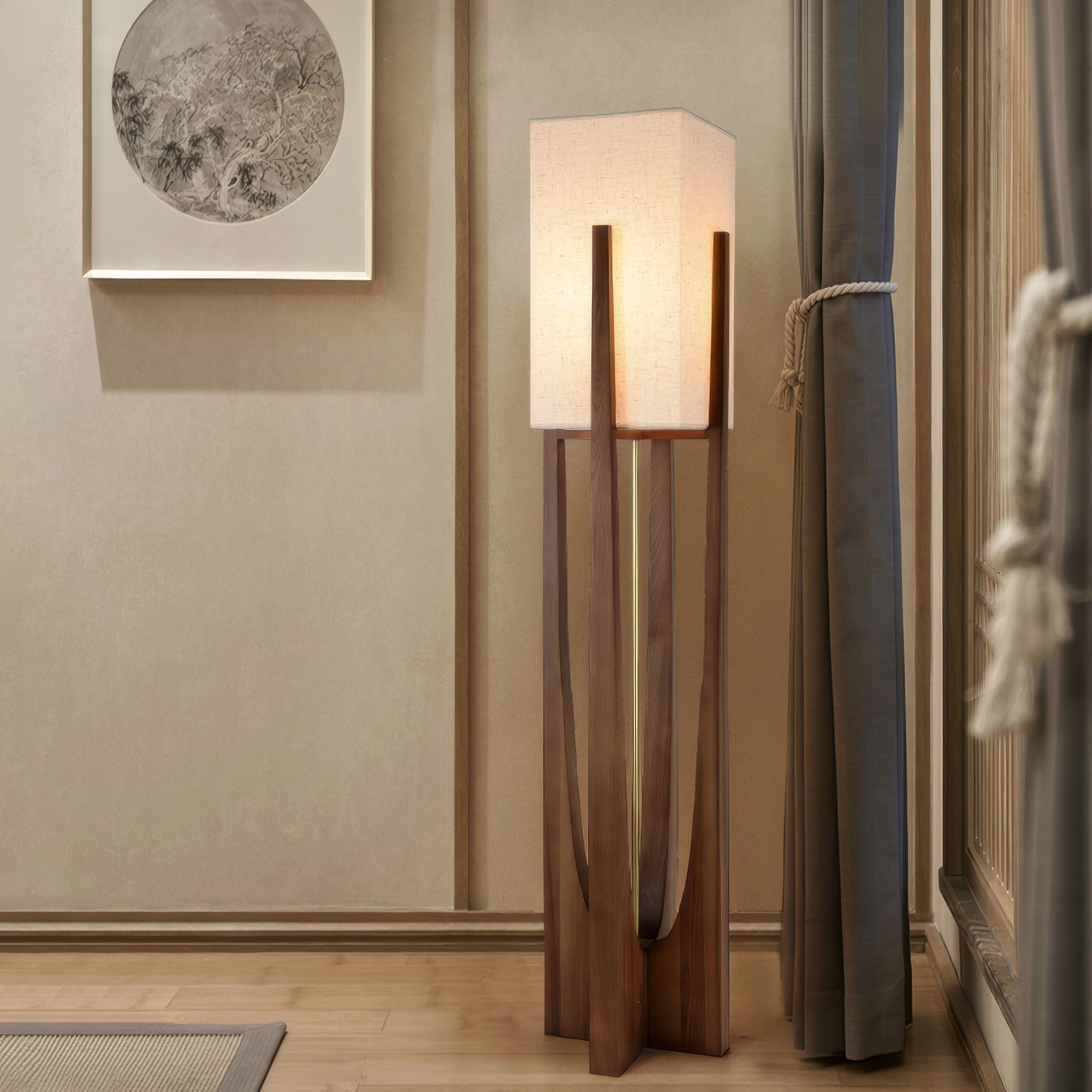 Velin Japanese Style Floor Lamp