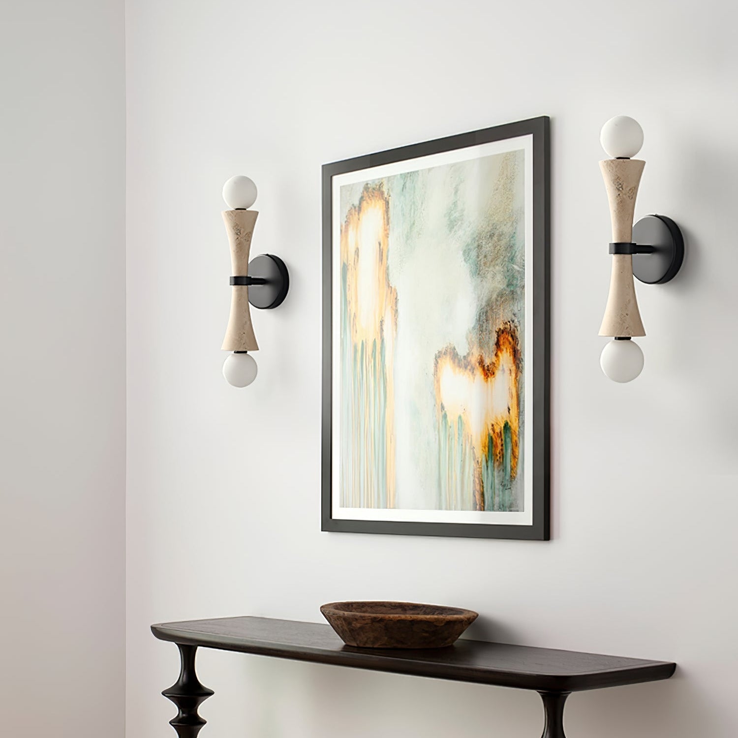Obelize Duo Natural Stone Wall Light