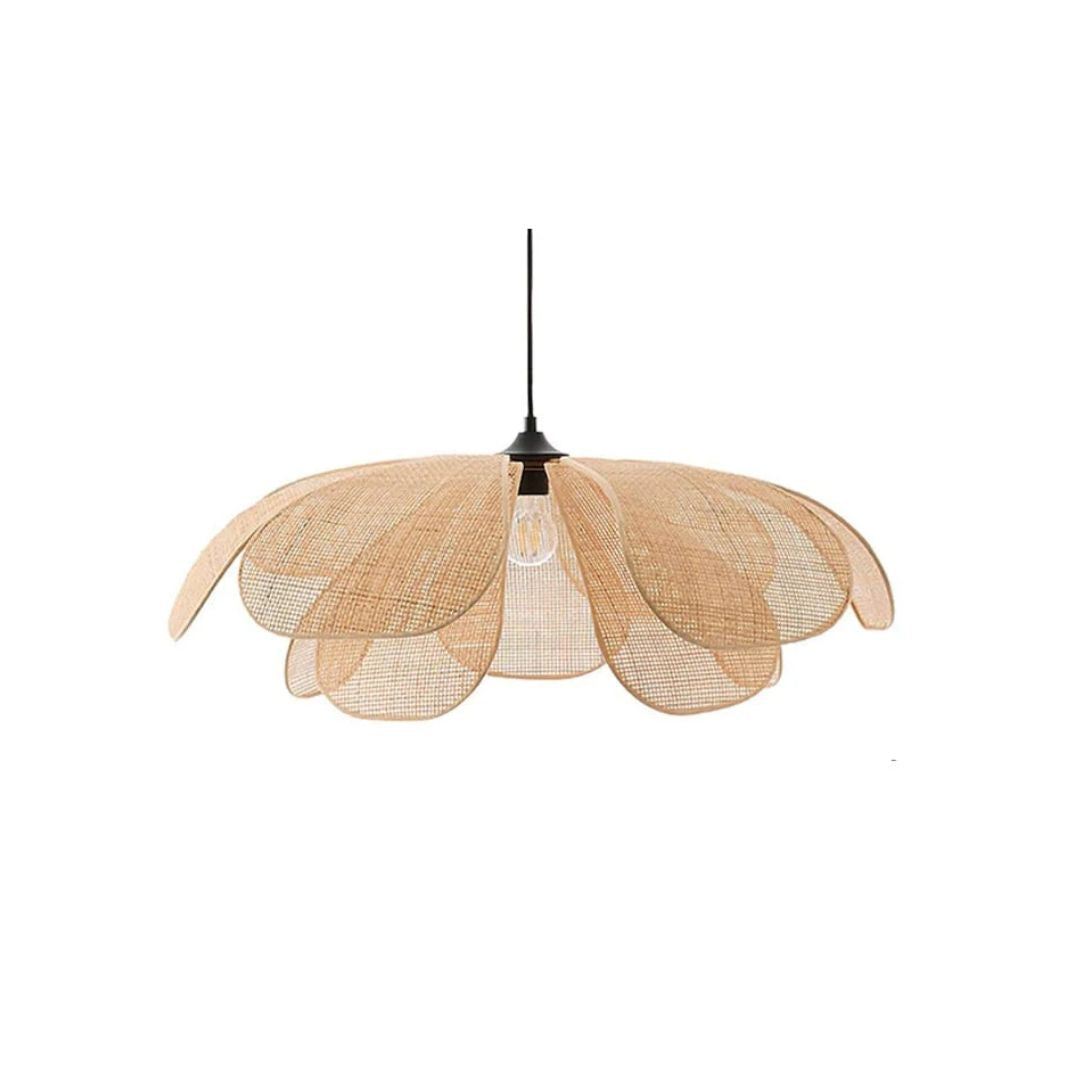 Petal Rattan Flower Pendant Light