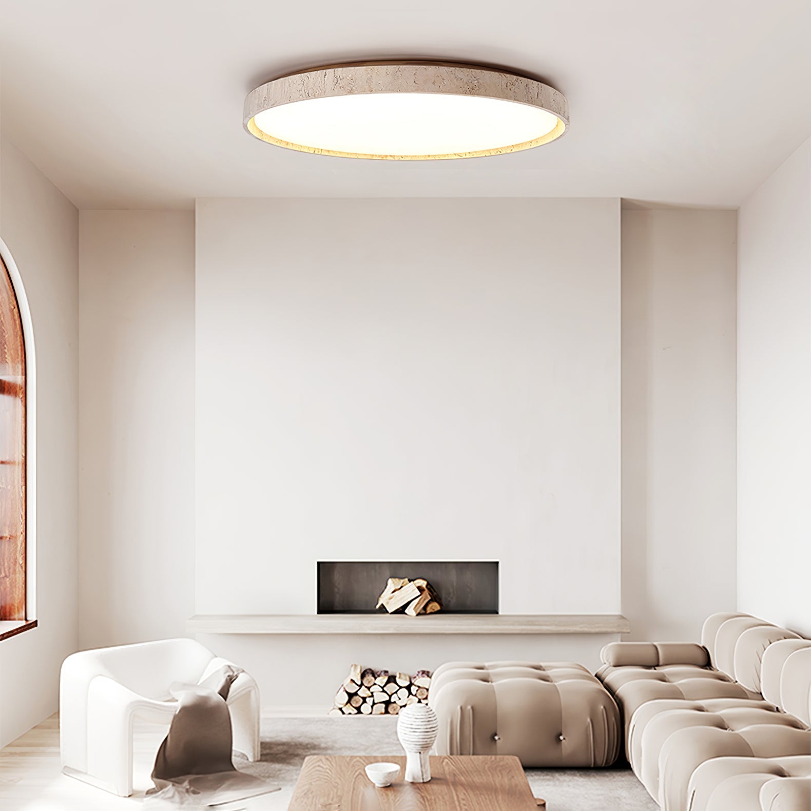 Goa Natural Stone Ceiling Light