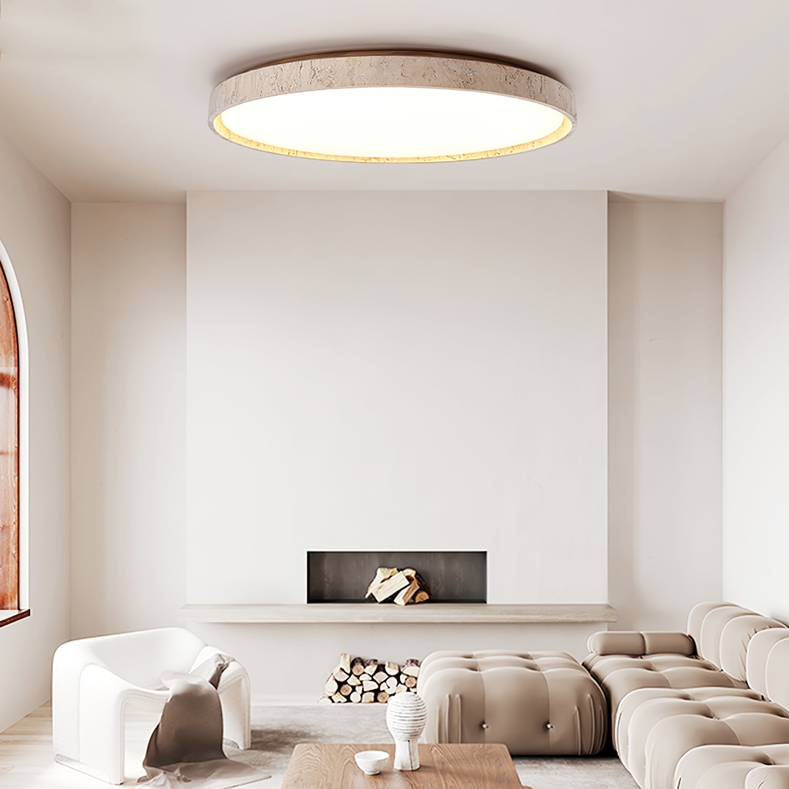 Goa Natural Stone Ceiling Light