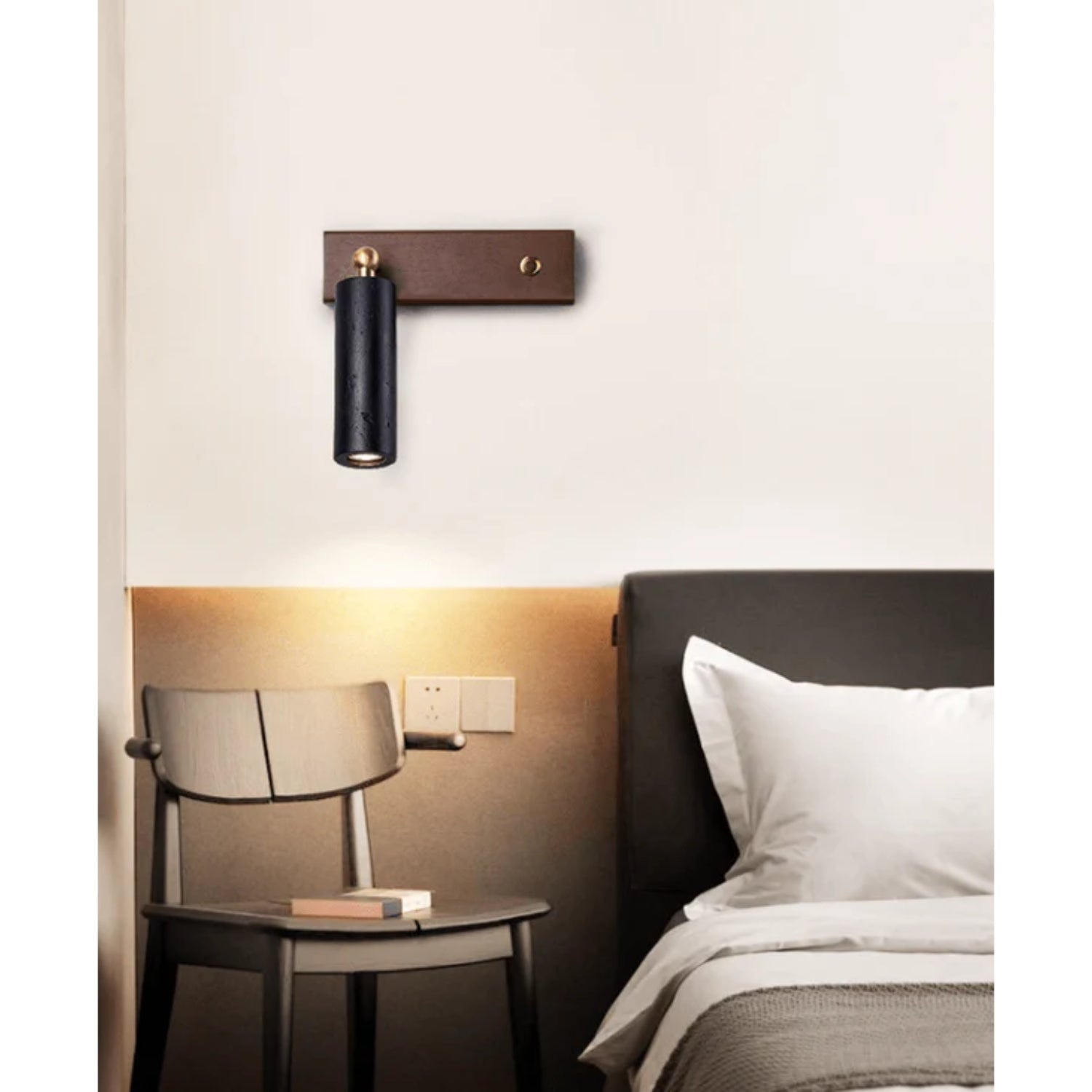 Lomos Scone Wooden Wall Light