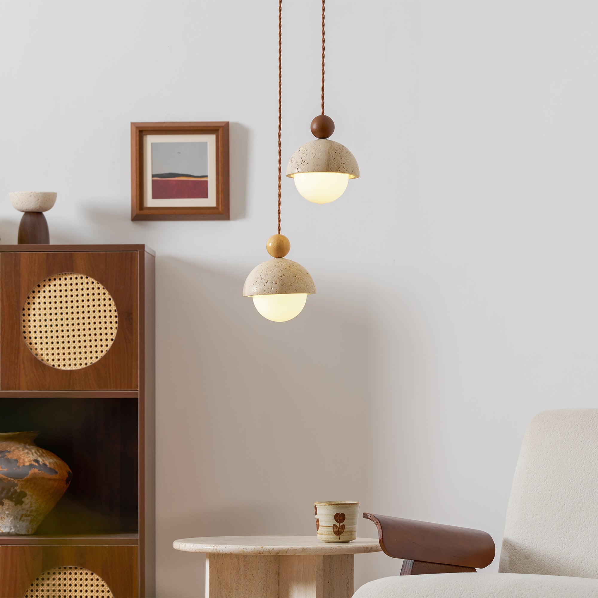 Nordale Travertine Pendant Light