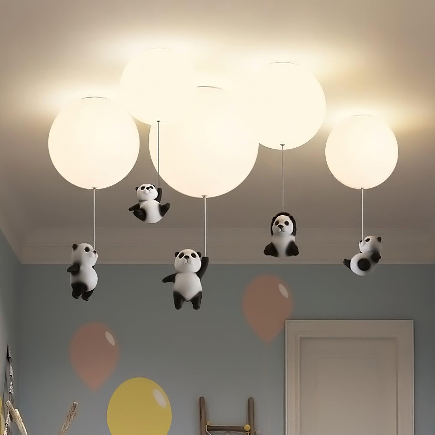 Hanging Panda Bear Ceiling Light
