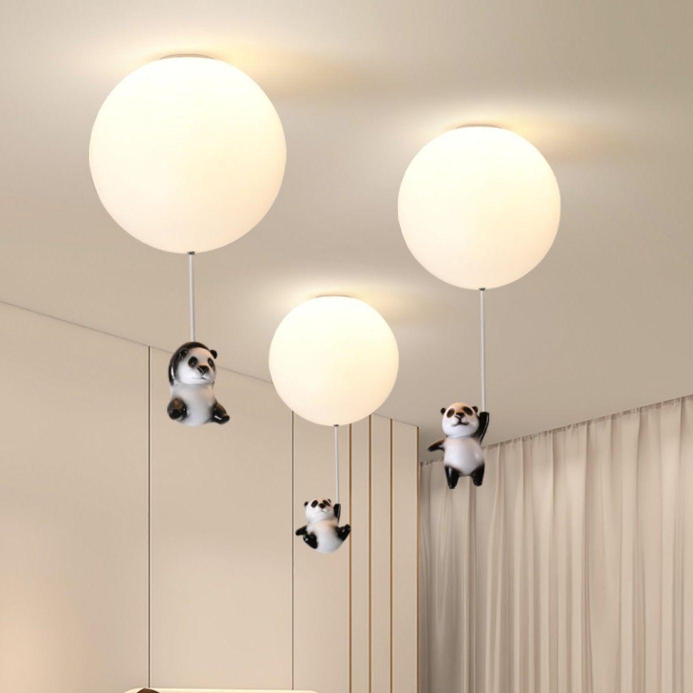 Hanging Panda Bear Ceiling Light
