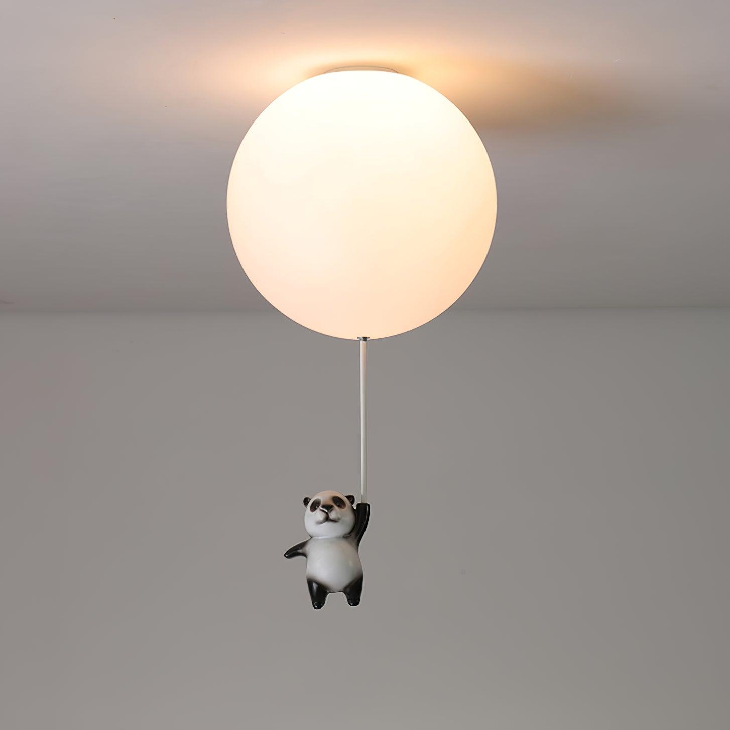 Hanging Panda Bear Ceiling Light