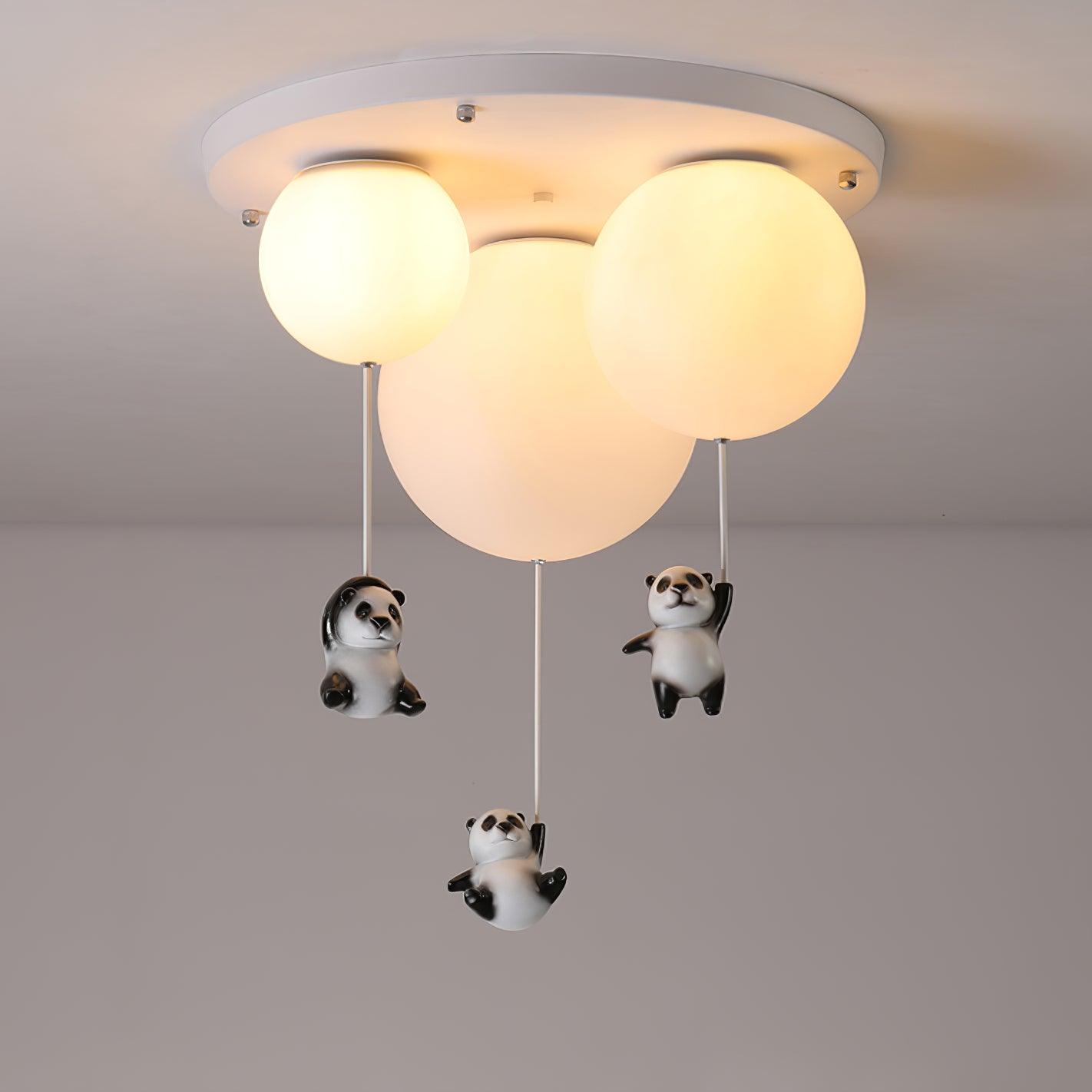 Hanging Panda Bear Ceiling Light