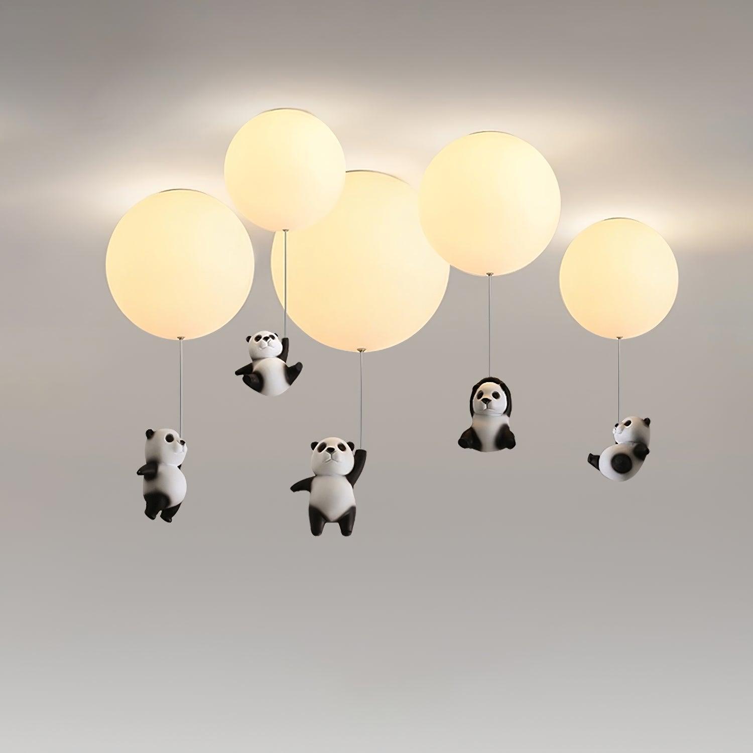 Hanging Panda Bear Ceiling Light