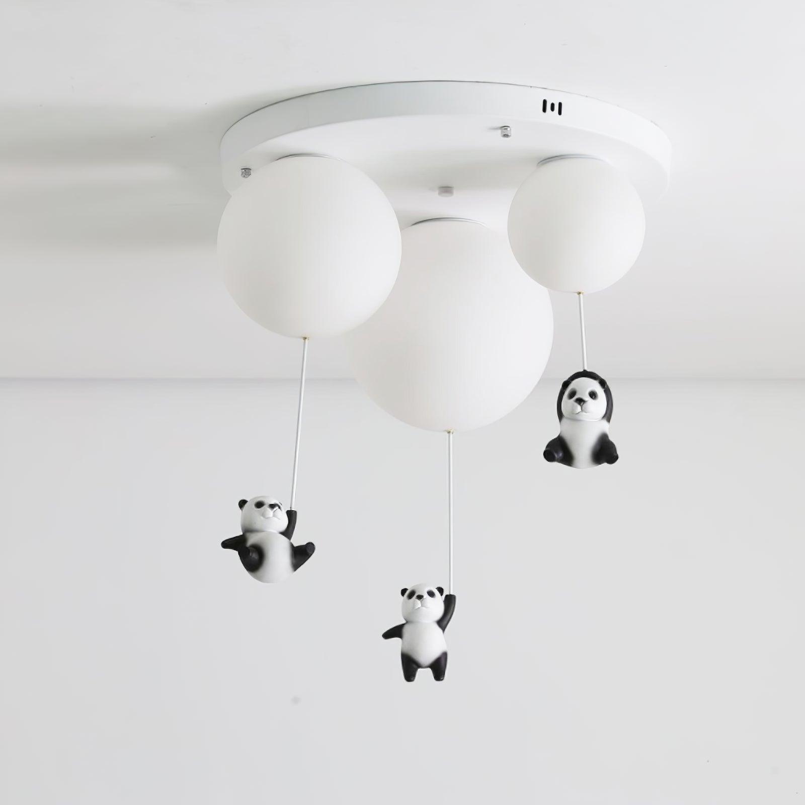 Hanging Panda Bear Ceiling Light