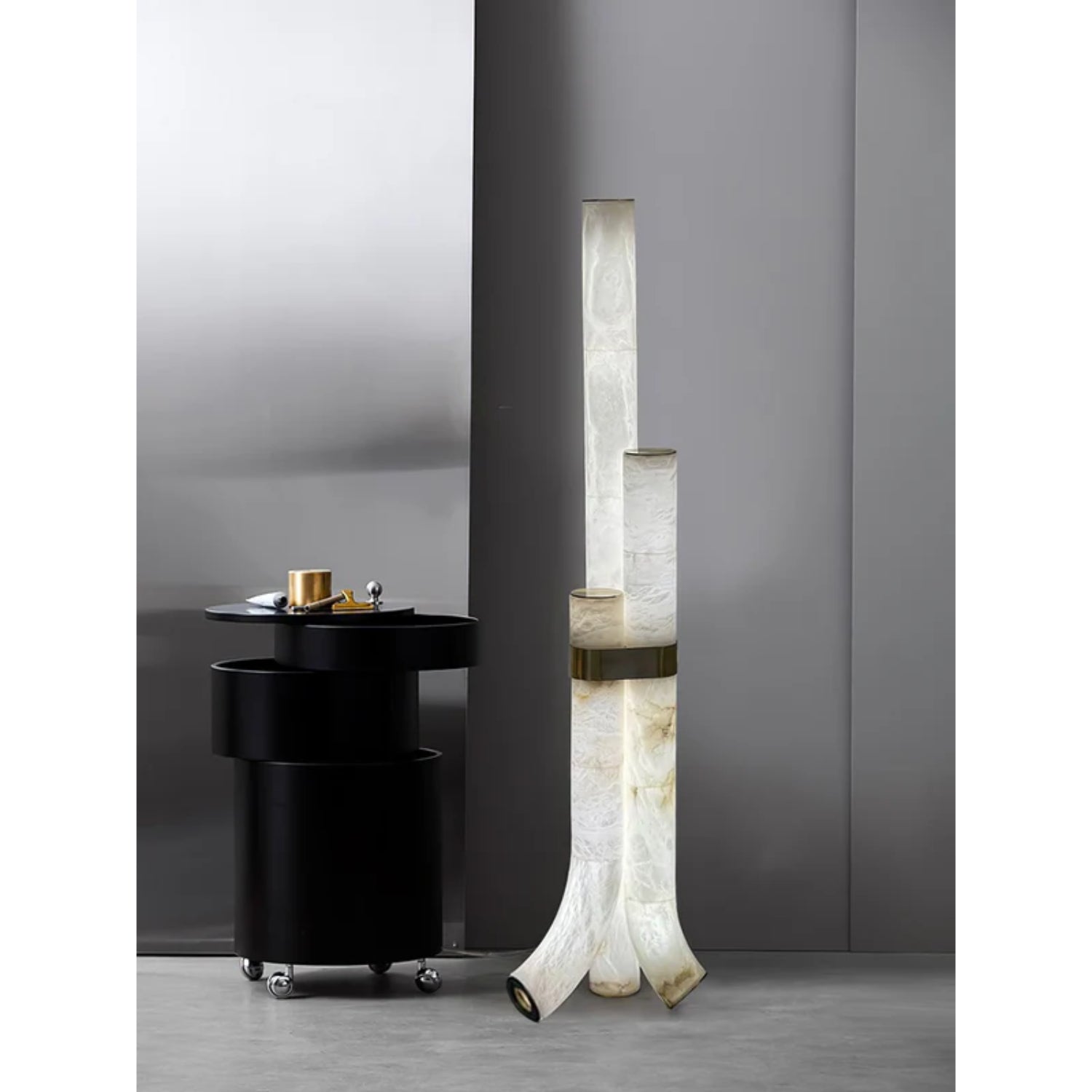 Pylese Triple Alabaster Floor Lamp