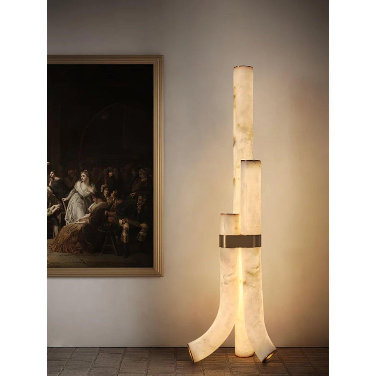 Pylese Triple Alabaster Floor Lamp